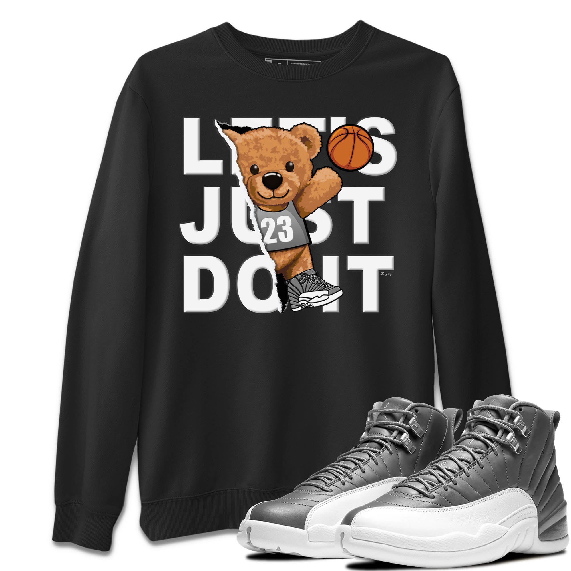 Rip Out Bear Unisex Tops - Air Jordan 12 Stealth