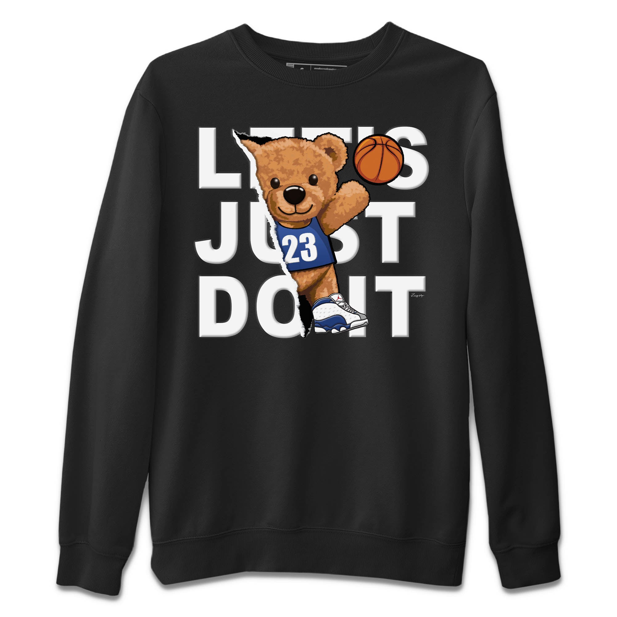 Rip Out Bear Unisex Tops - Air Jordan 13 French Blue