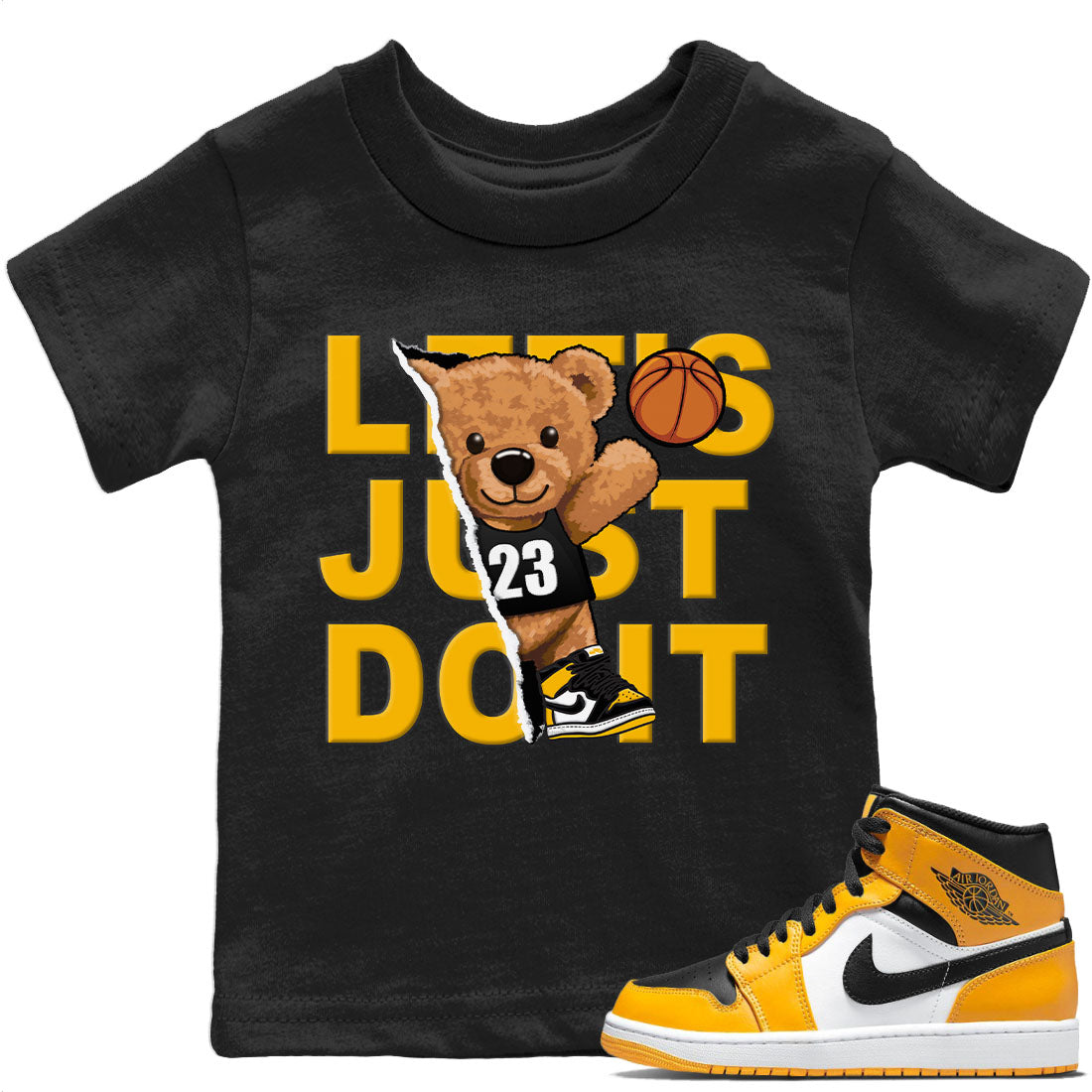 Rip Out Bear Kids Tops - Air Jordan 1 Taxi