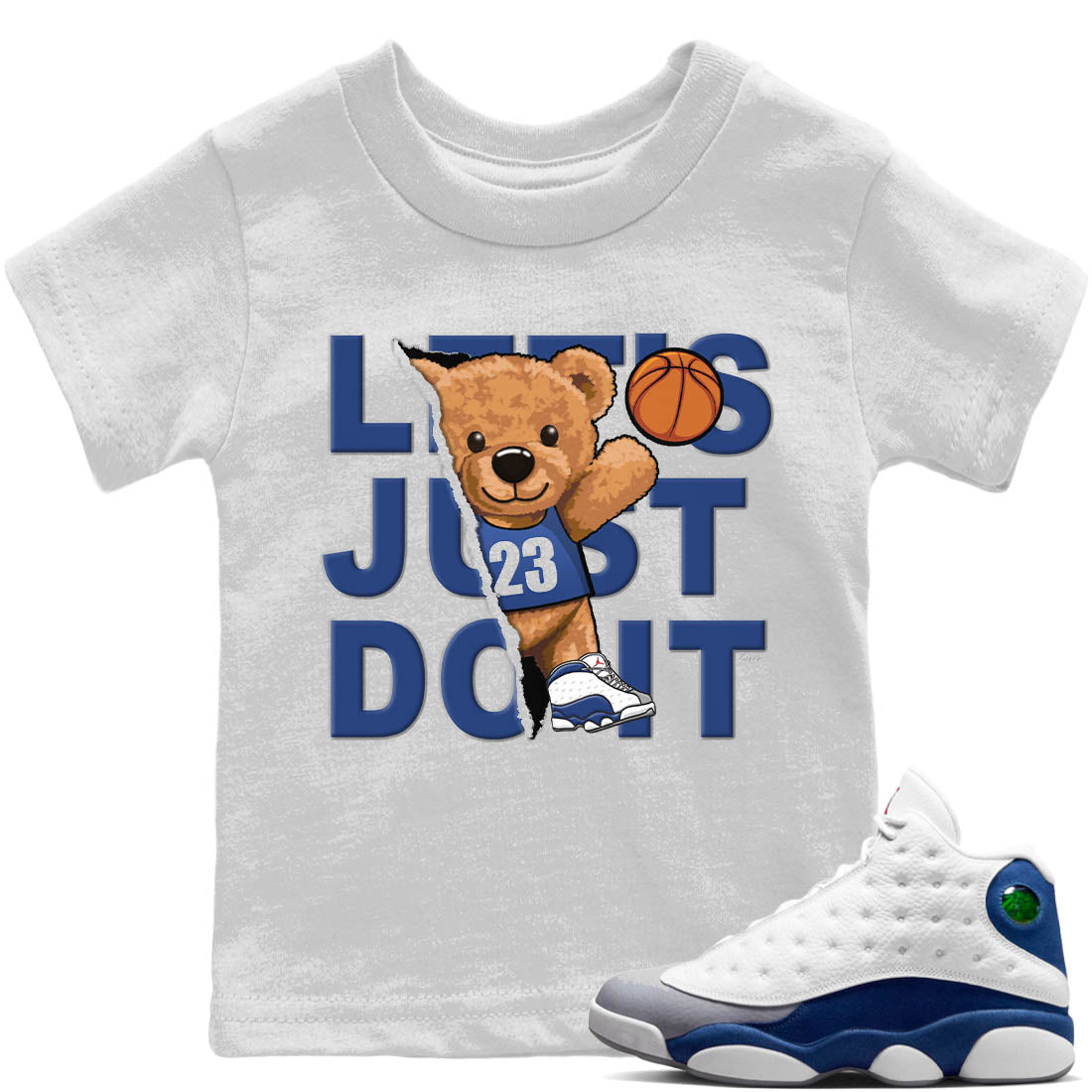Rip Out Bear Kids Tops - Air Jordan 13 French Blue