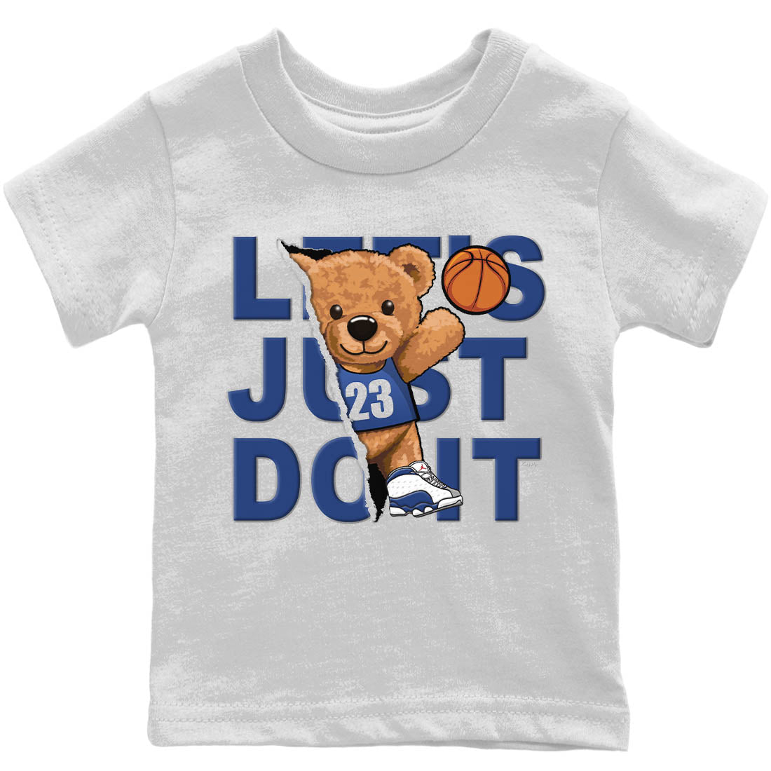Rip Out Bear Kids Tops - Air Jordan 13 French Blue