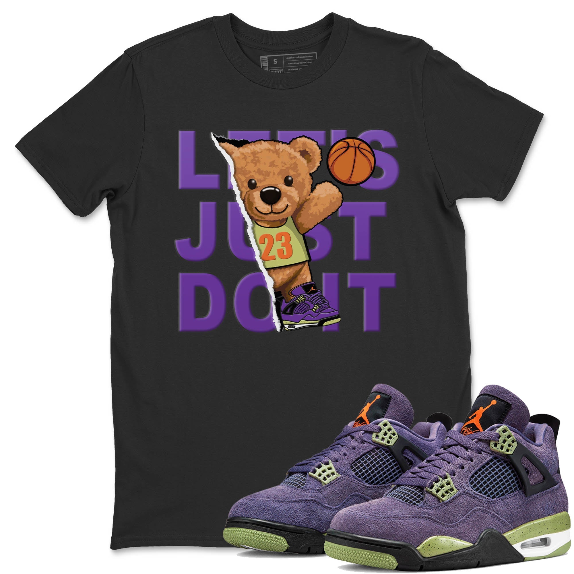 Rip Out Bear Unisex Tops - Air Jordan 4 Canyon Purple