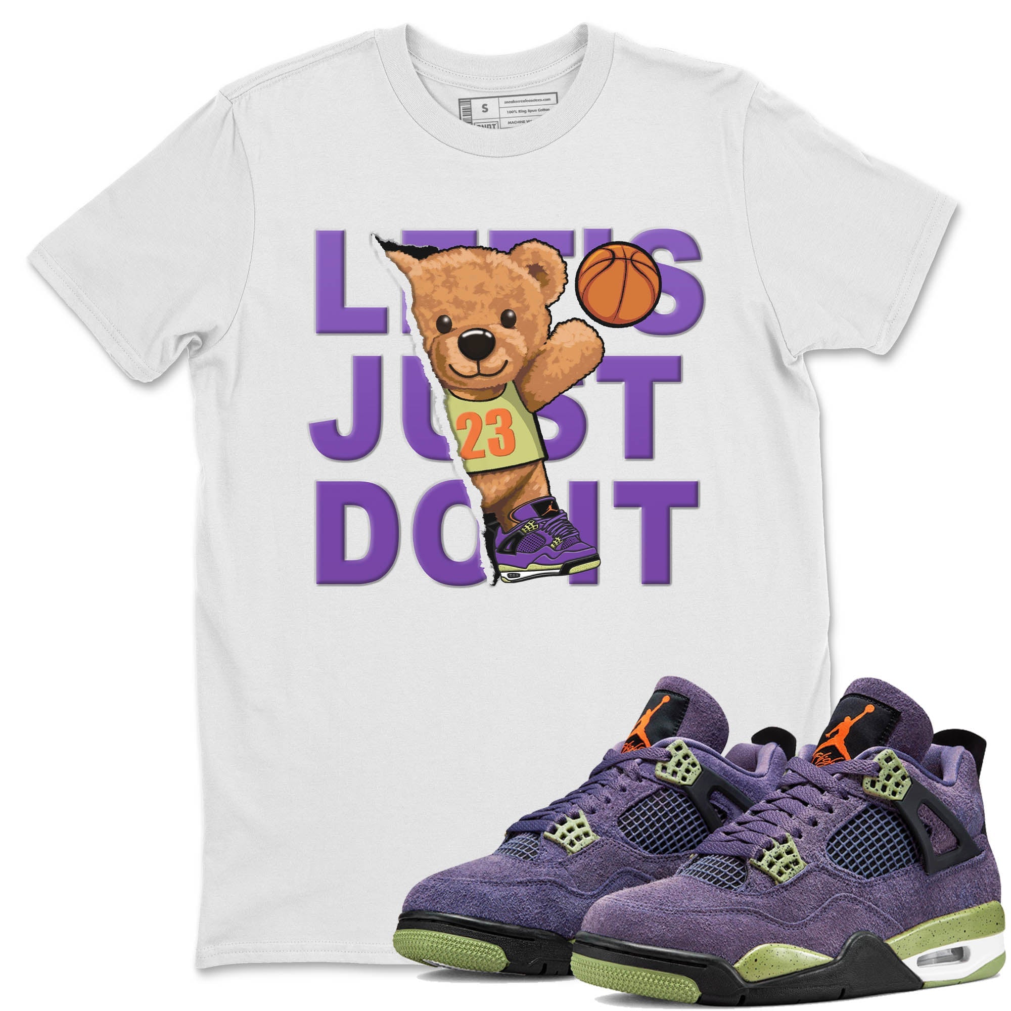 Rip Out Bear Unisex Tops - Air Jordan 4 Canyon Purple