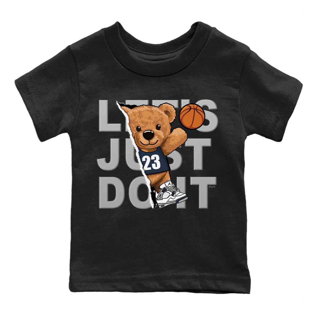 Rip Out Bear Kids Tops - Air Jordan 4 Midnight Navy