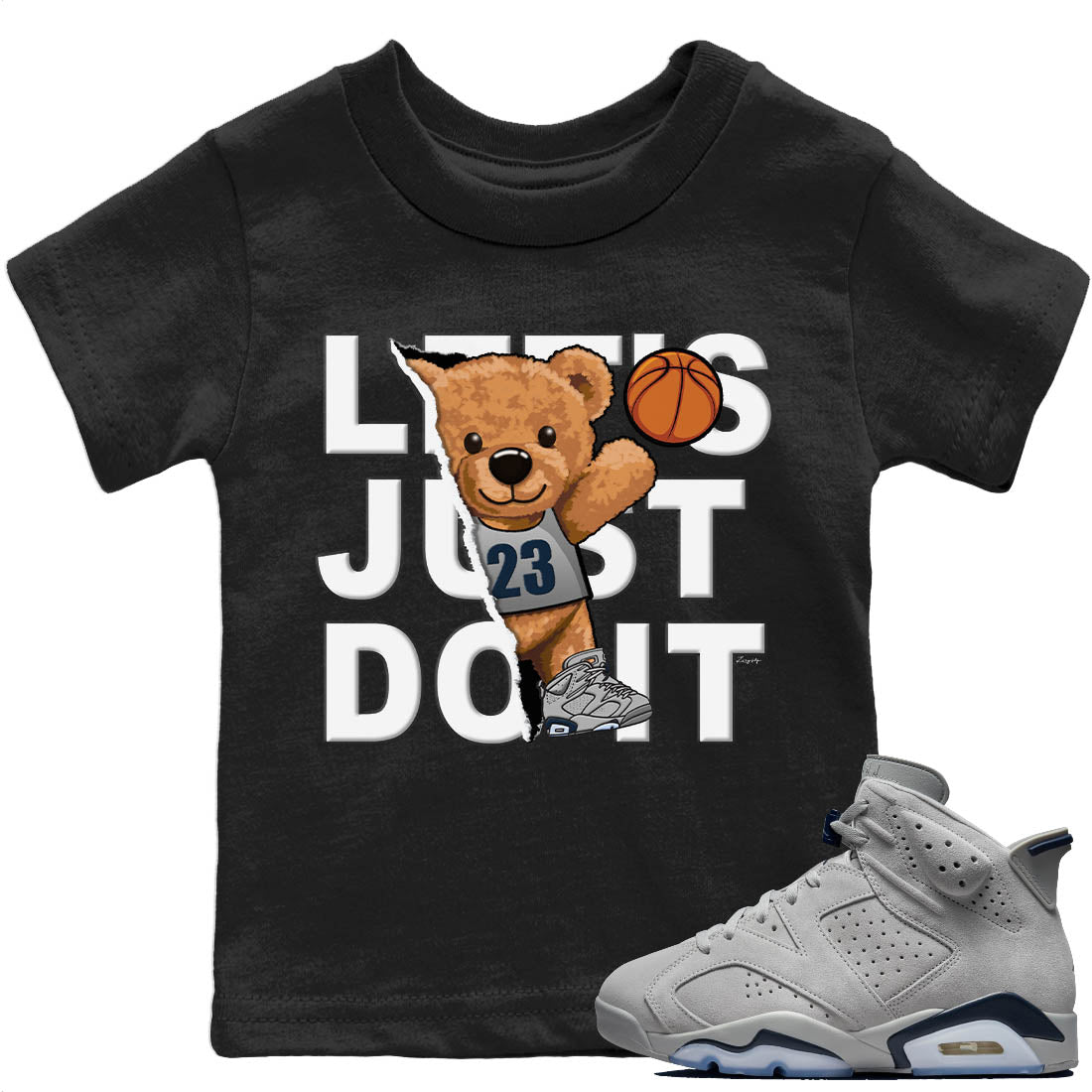 Rip Out Bear Kids Tops - Air Jordan 6 Georgetown