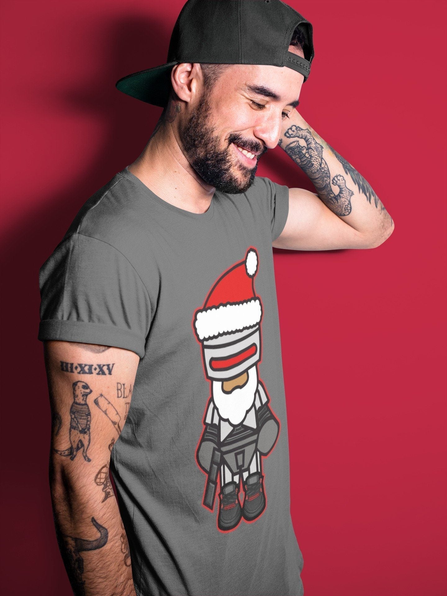 Robosanta Unisex Tops - Air Jordan 4 Red Thunder