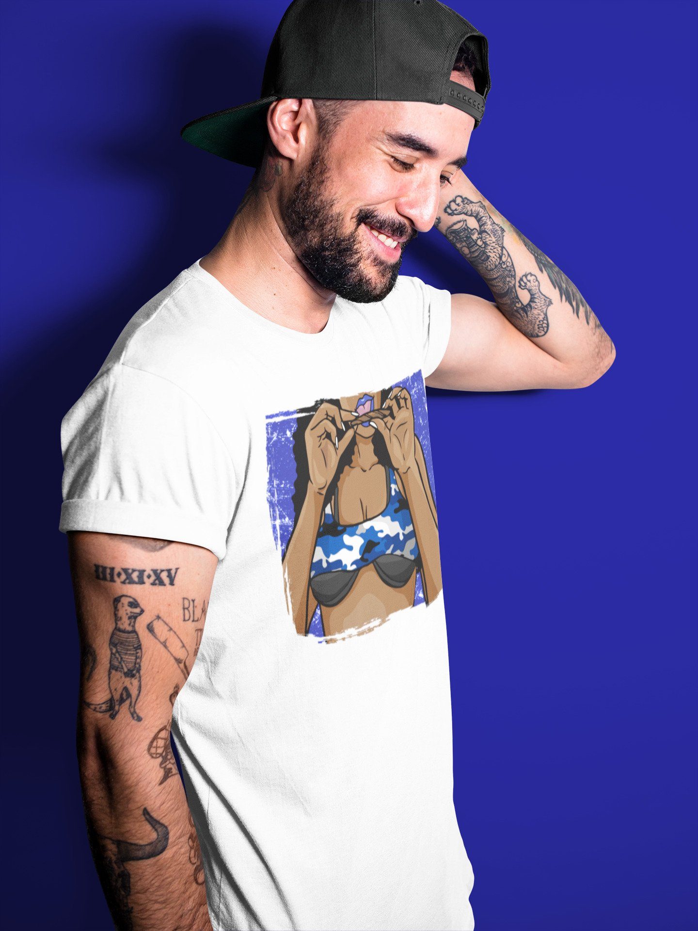 Roll Up Unisex Tops - Air Jordan 1 Royal Black