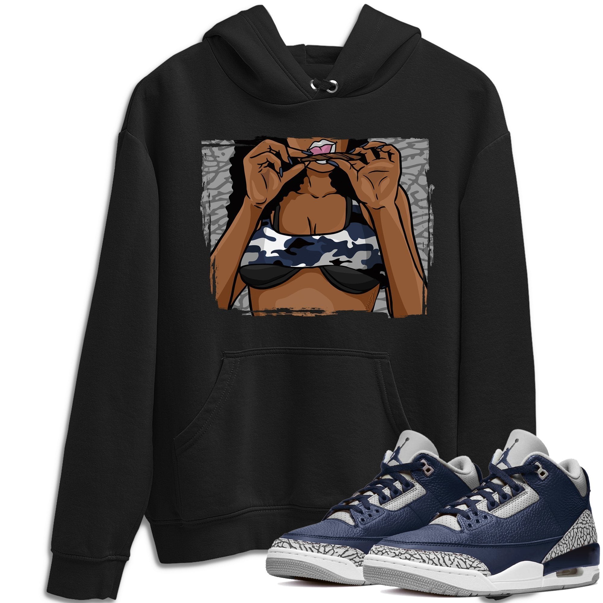Roll Up Unisex Tops - Air Jordan 3 Midnight Navy