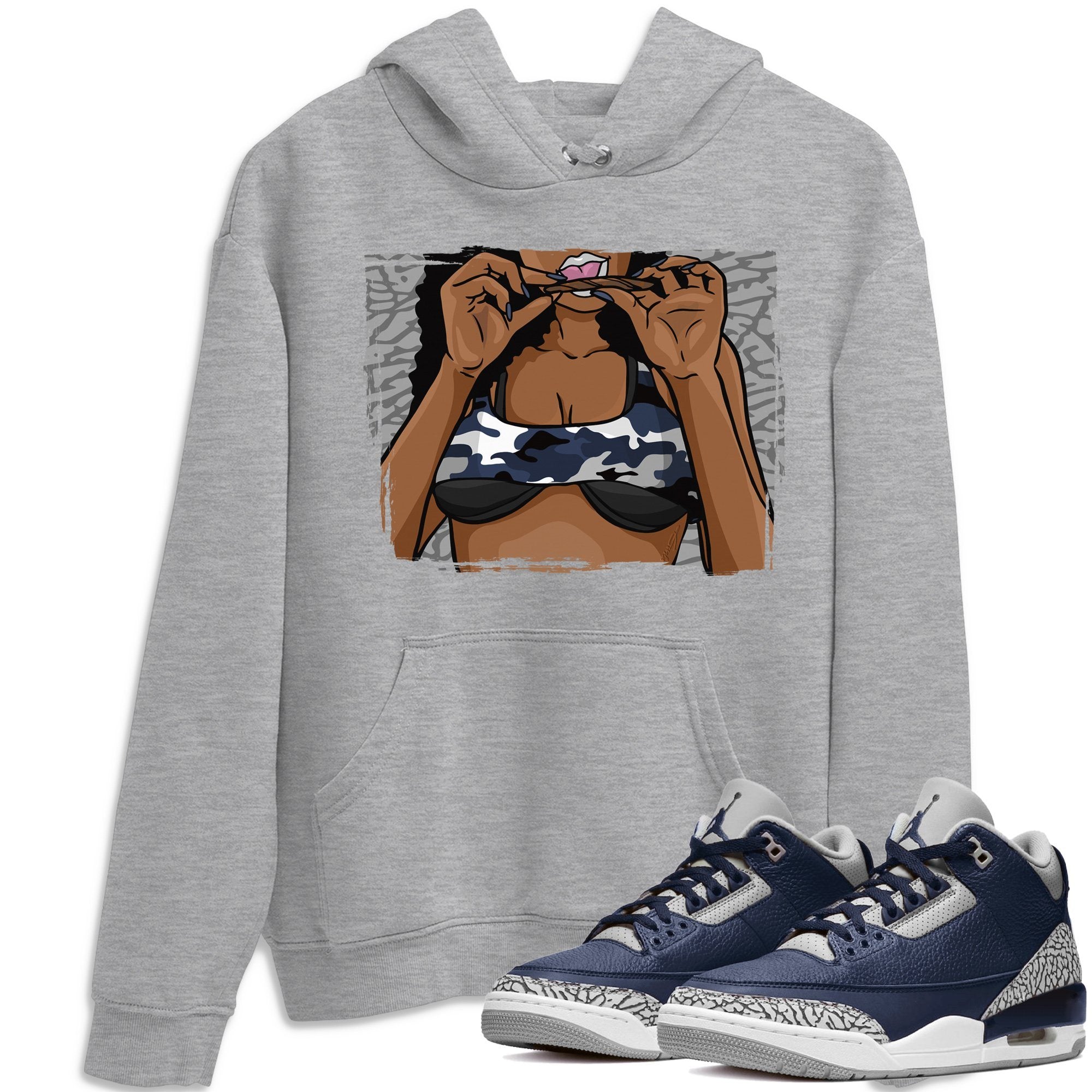 Roll Up Unisex Tops - Air Jordan 3 Midnight Navy