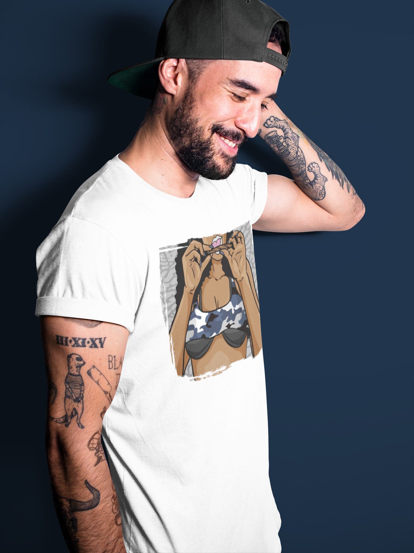 Roll Up Unisex Tops - Air Jordan 3 Midnight Navy