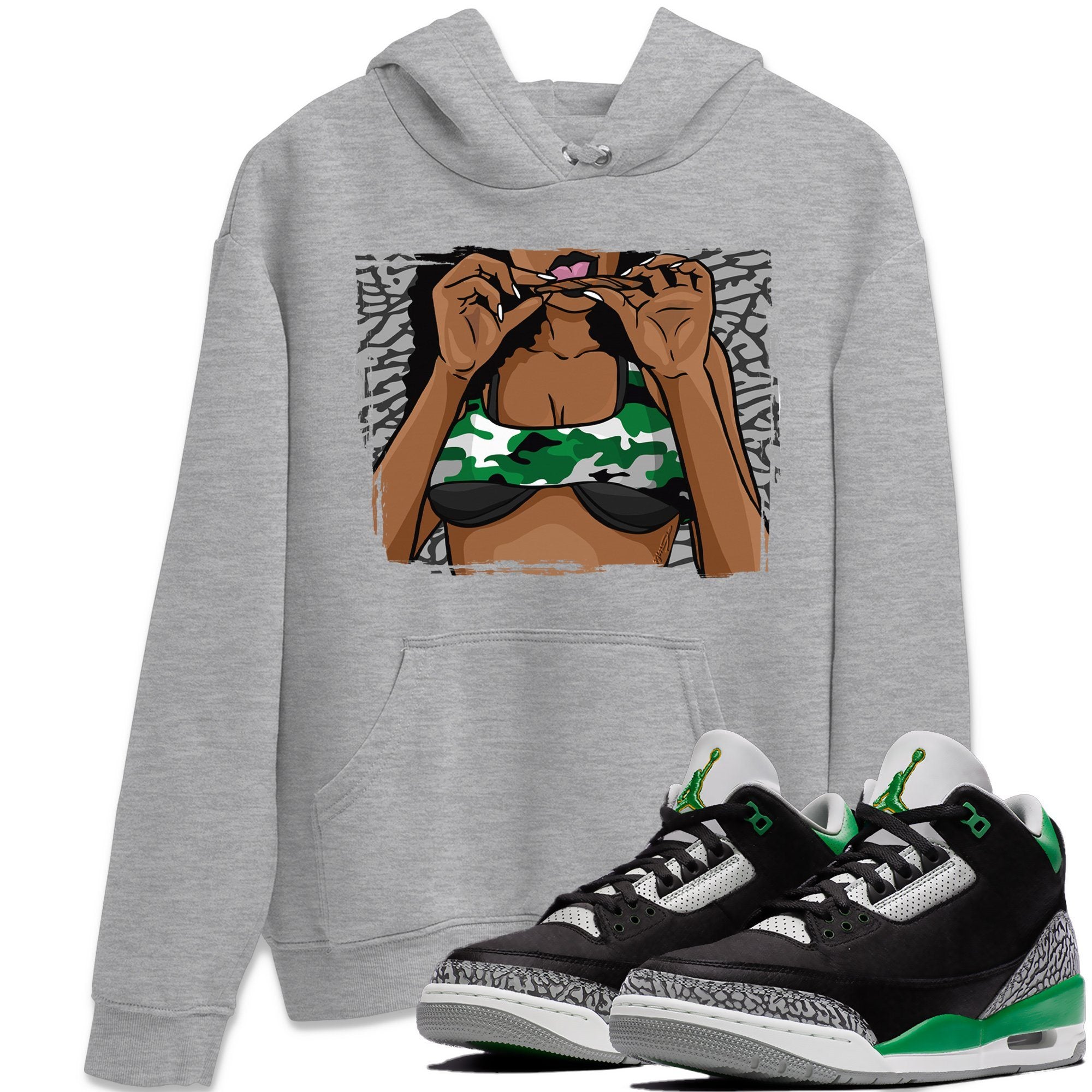 Roll Up Unisex Tops - Air Jordan 3 Pine Green