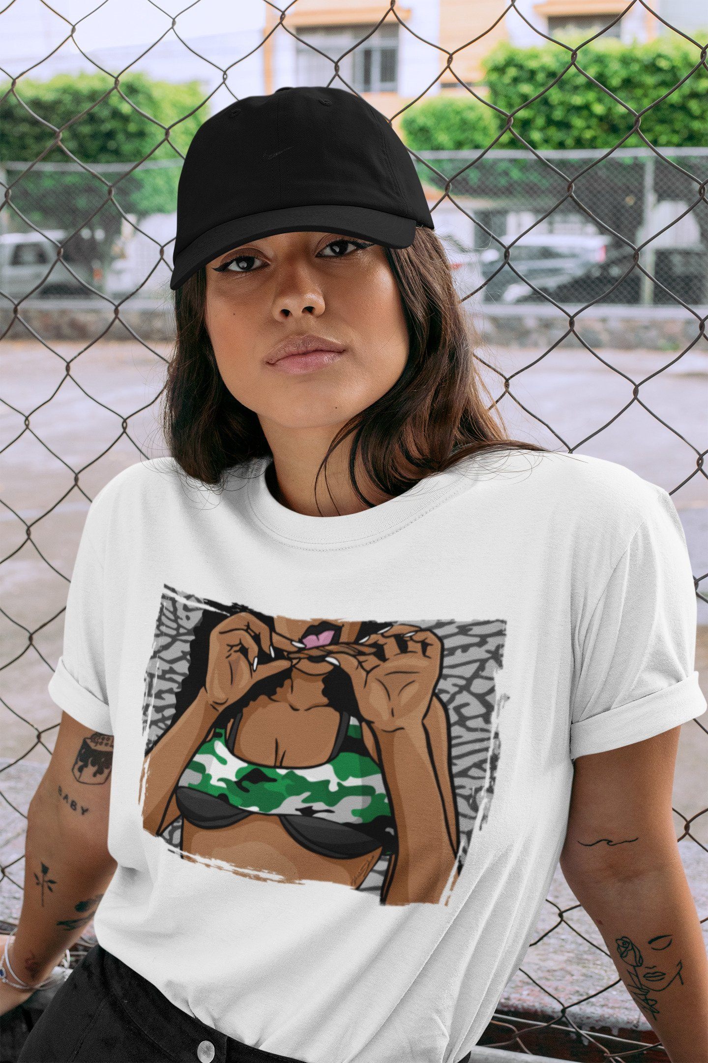 Roll Up Unisex Tops - Air Jordan 3 Pine Green