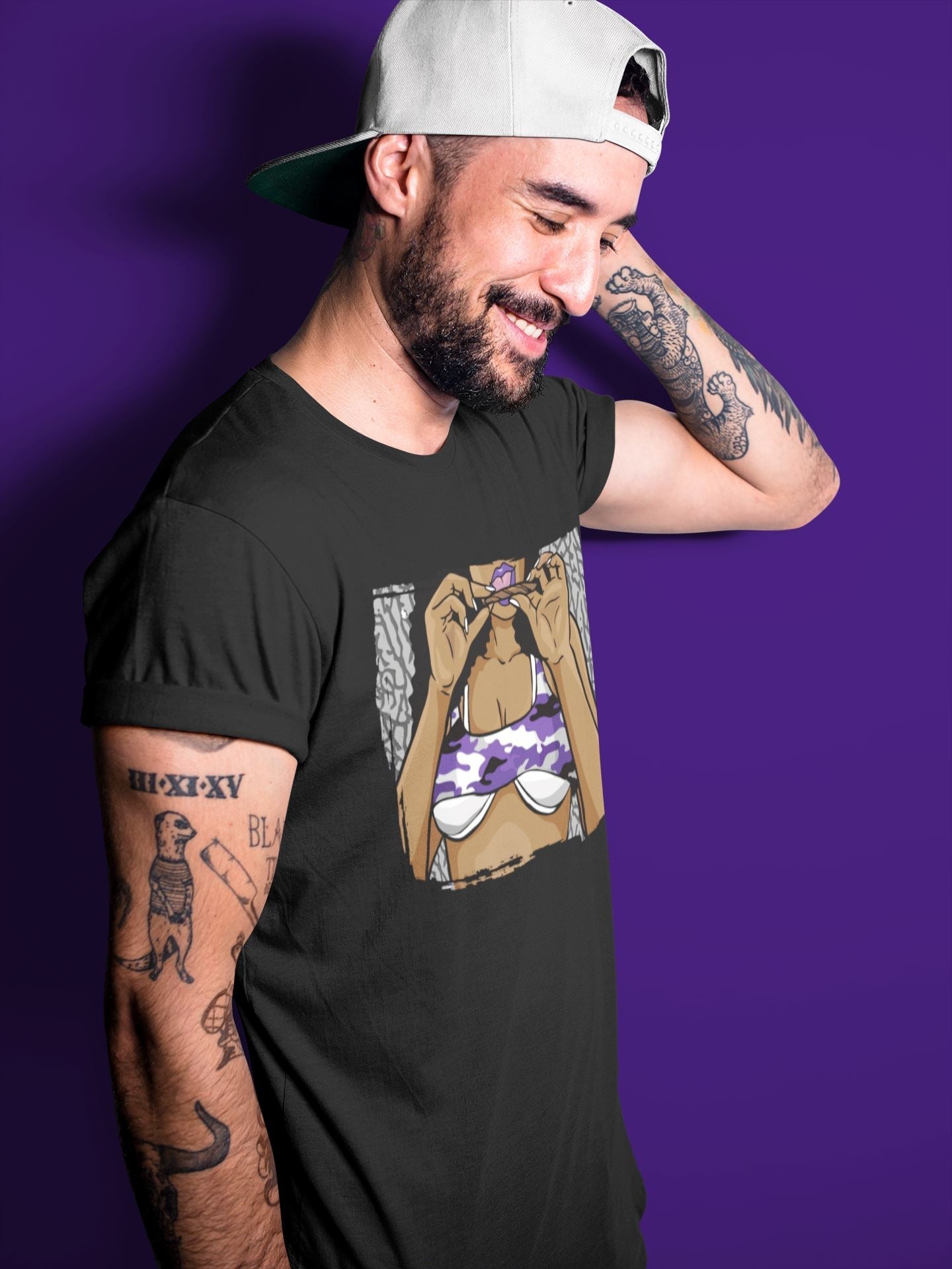Roll Up Unisex Tops - Air Jordan 3 Dark Iris