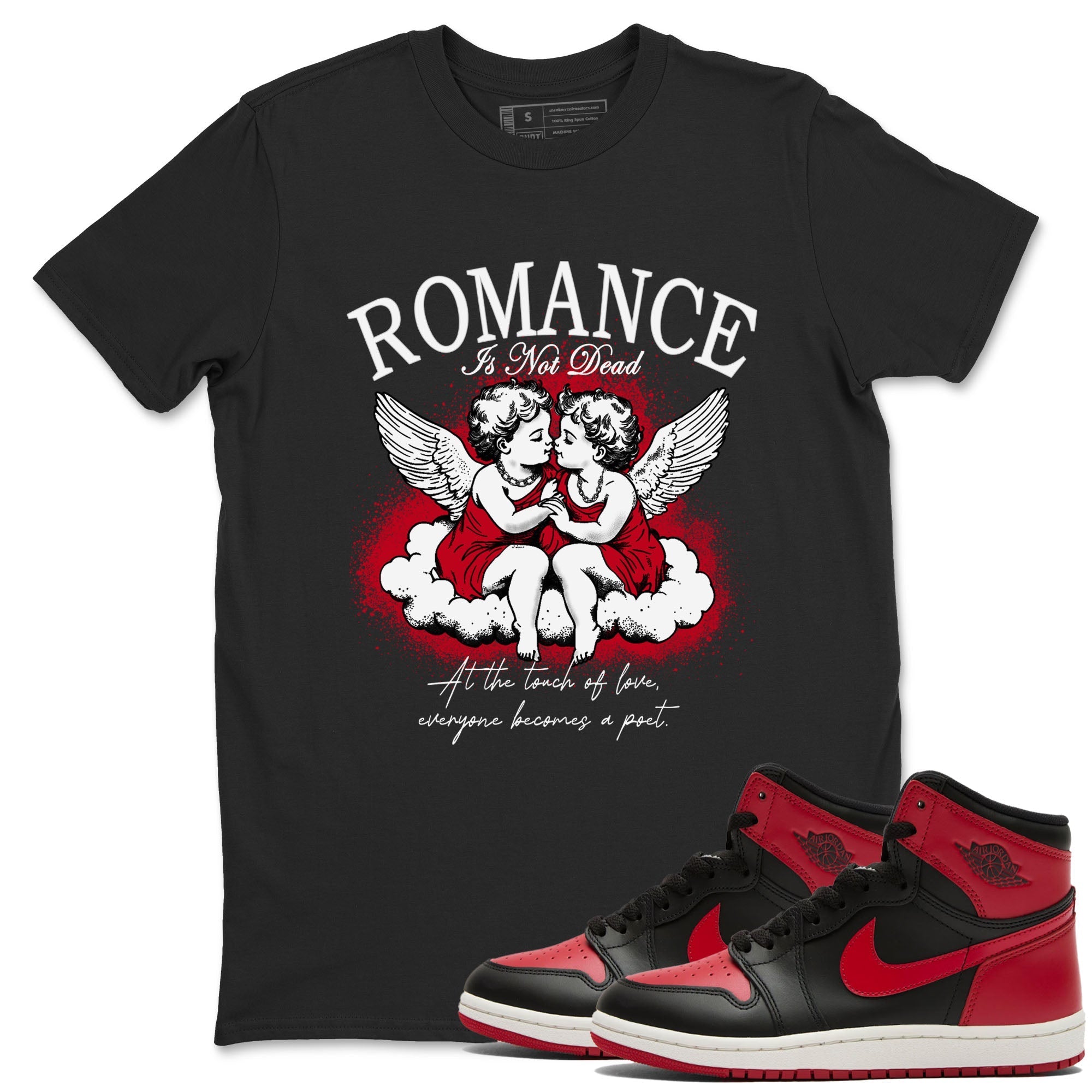 Romance Is Not Dead snkmatch Tees - Air Jordan 1 '85 Bred