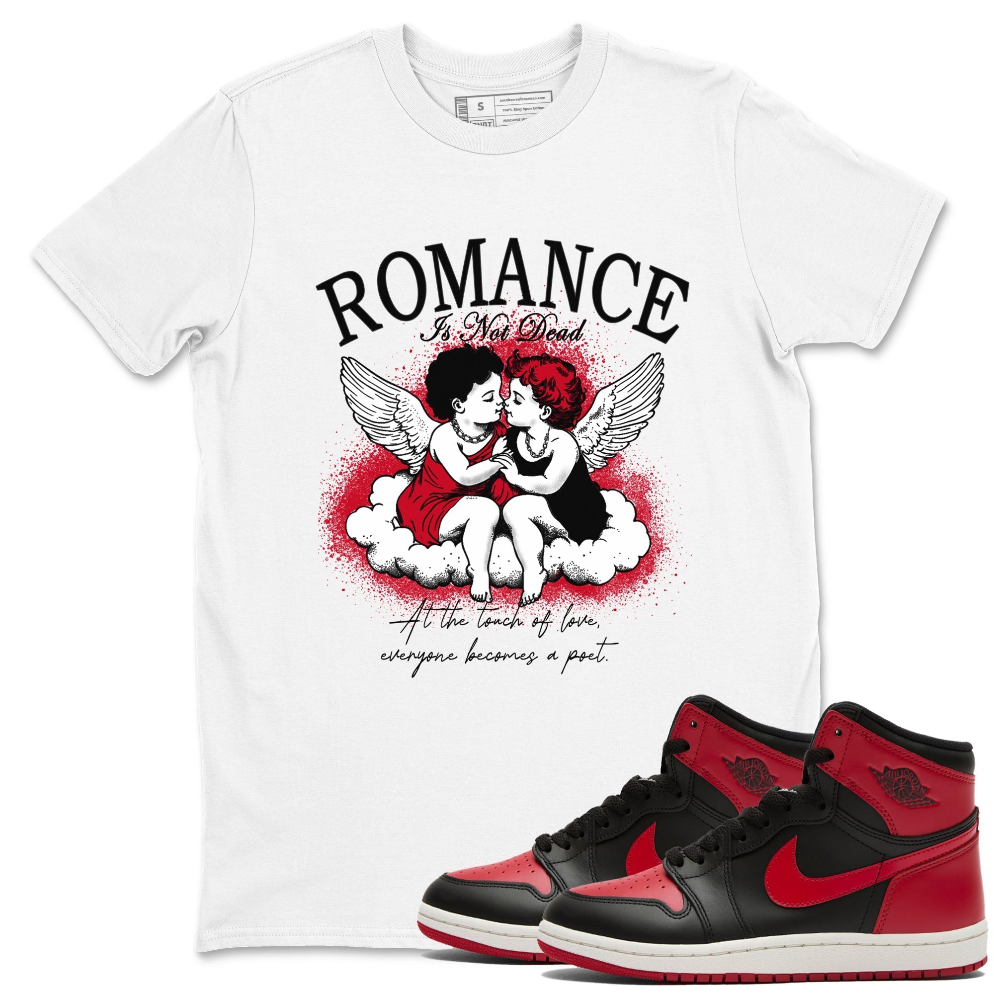 Romance Is Not Dead snkmatch Tees - Air Jordan 1 '85 Bred