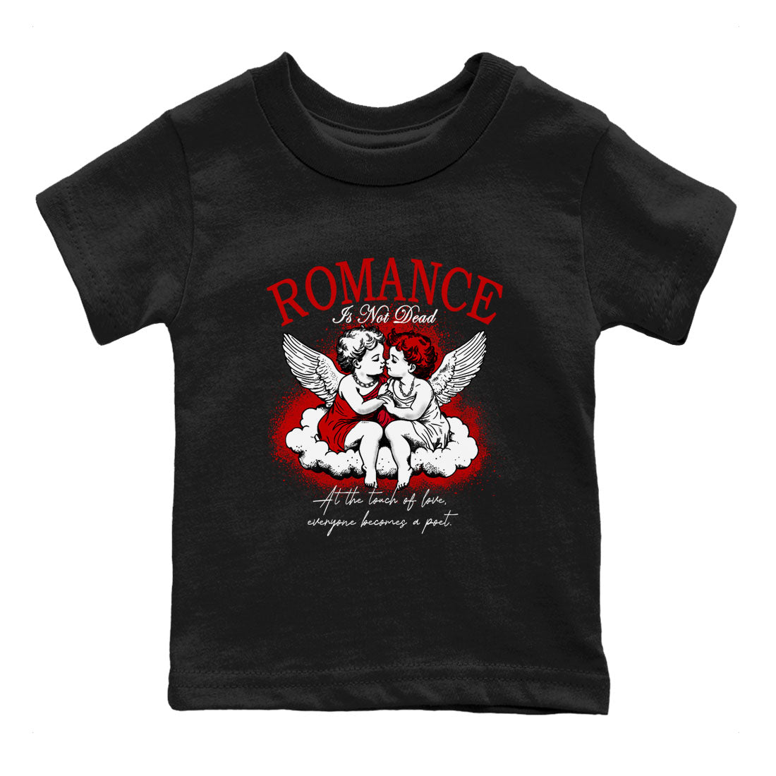 Romance Is Not Dead snkmatch Tees Kids - Air Jordan 1 Black Toe Reimagined