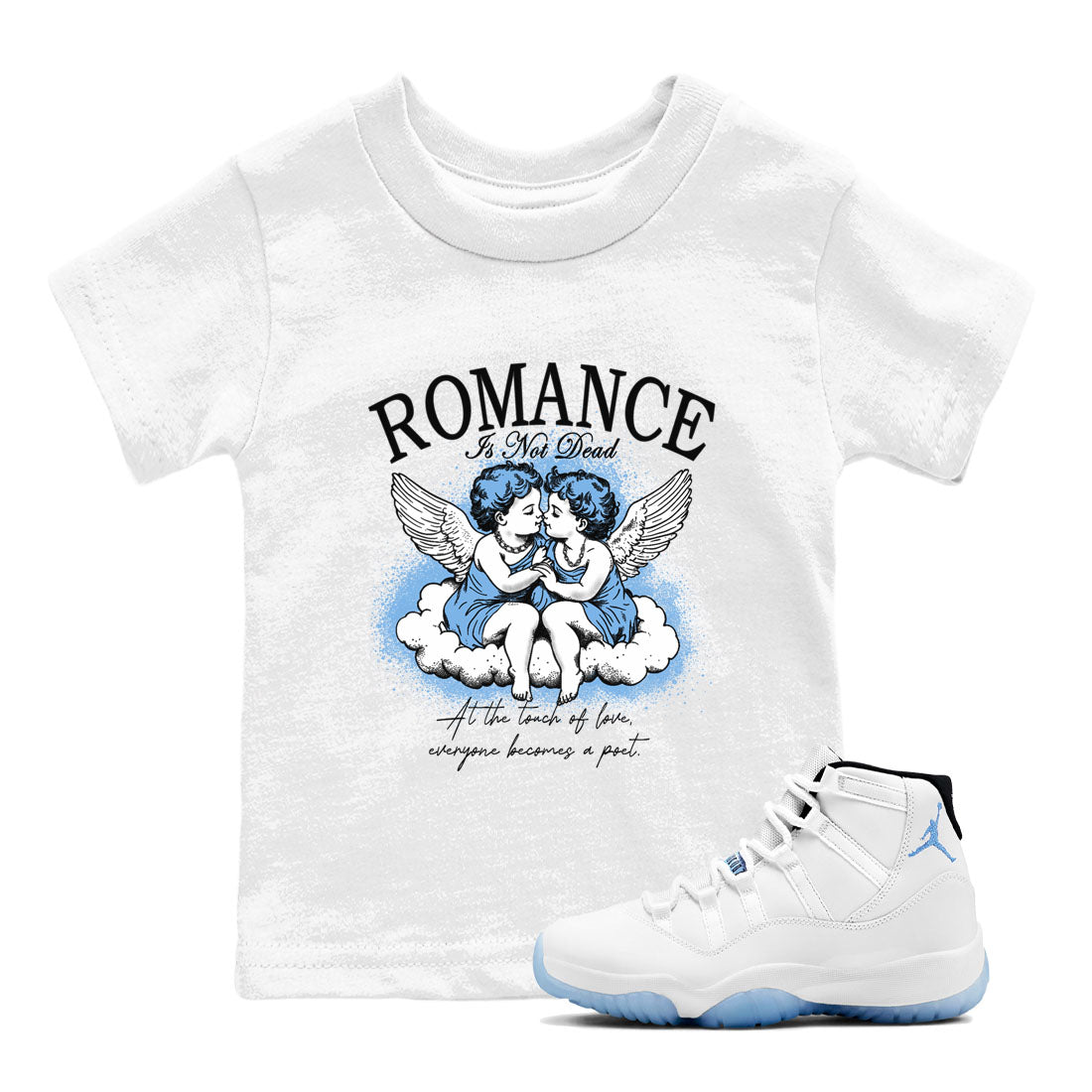 Romance Is Not Dead snkmatch Tees Kids - Air Jordan 11 Legend Blue