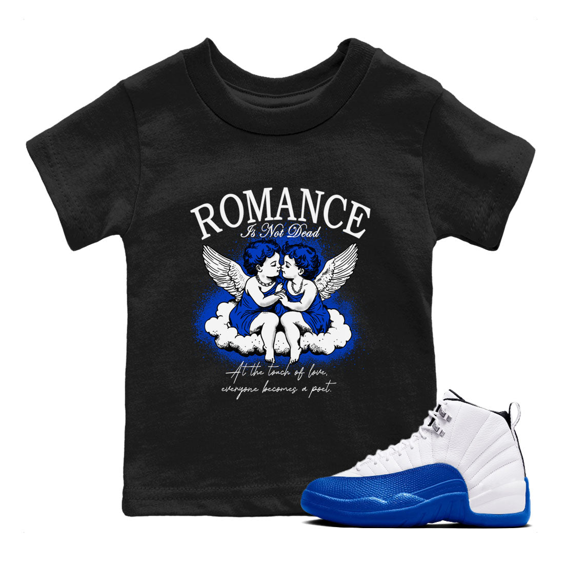 Romance Is Not Dead snkmatch Tees Kids - Air Jordan 12 Blueberry