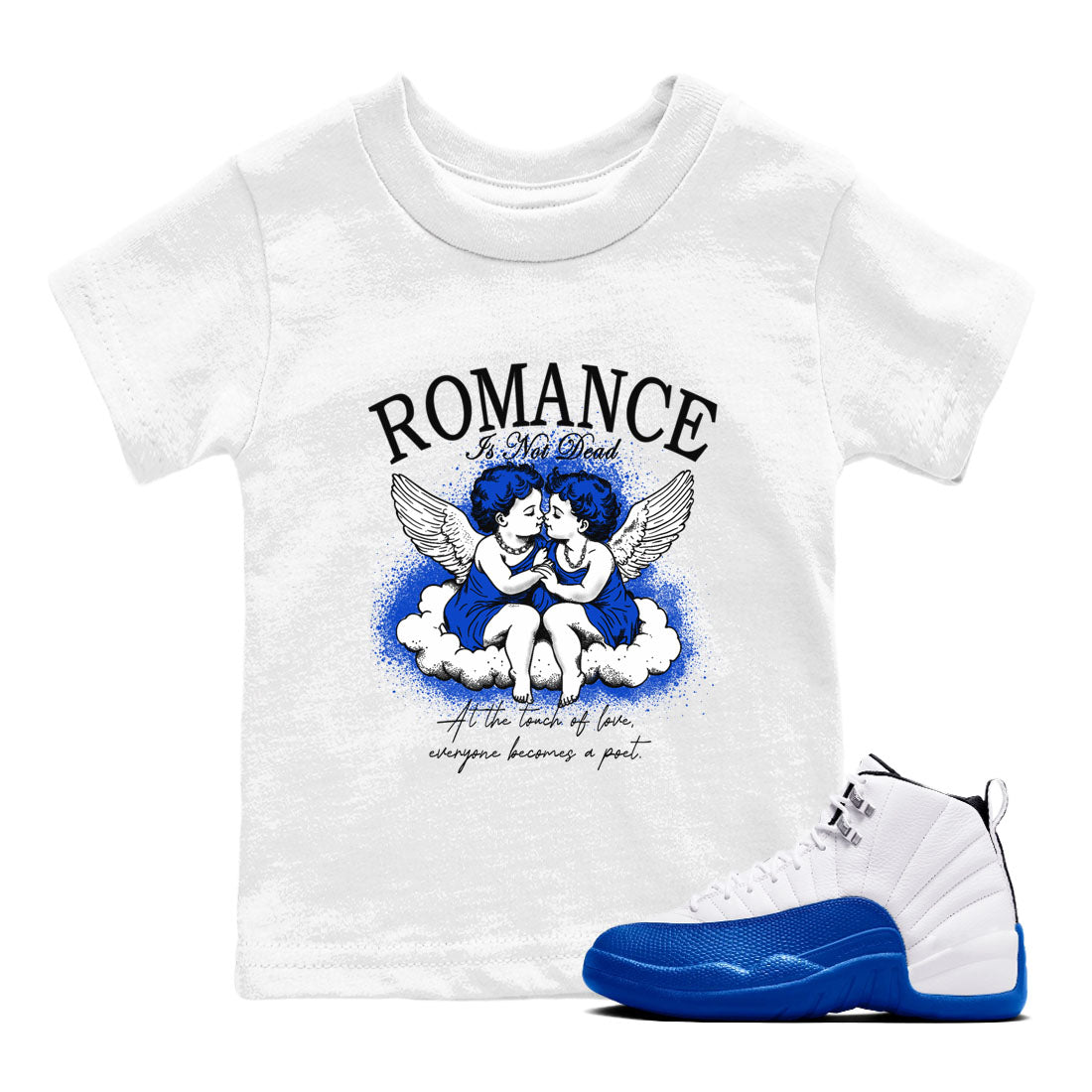 Romance Is Not Dead snkmatch Tees Kids - Air Jordan 12 Blueberry