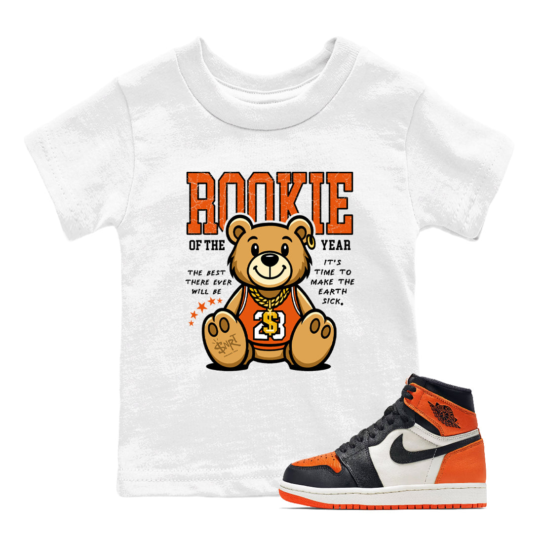 Rookie Of The Year snkmatch Tees Kids - Air Jordan 1 Shattered Backboard
