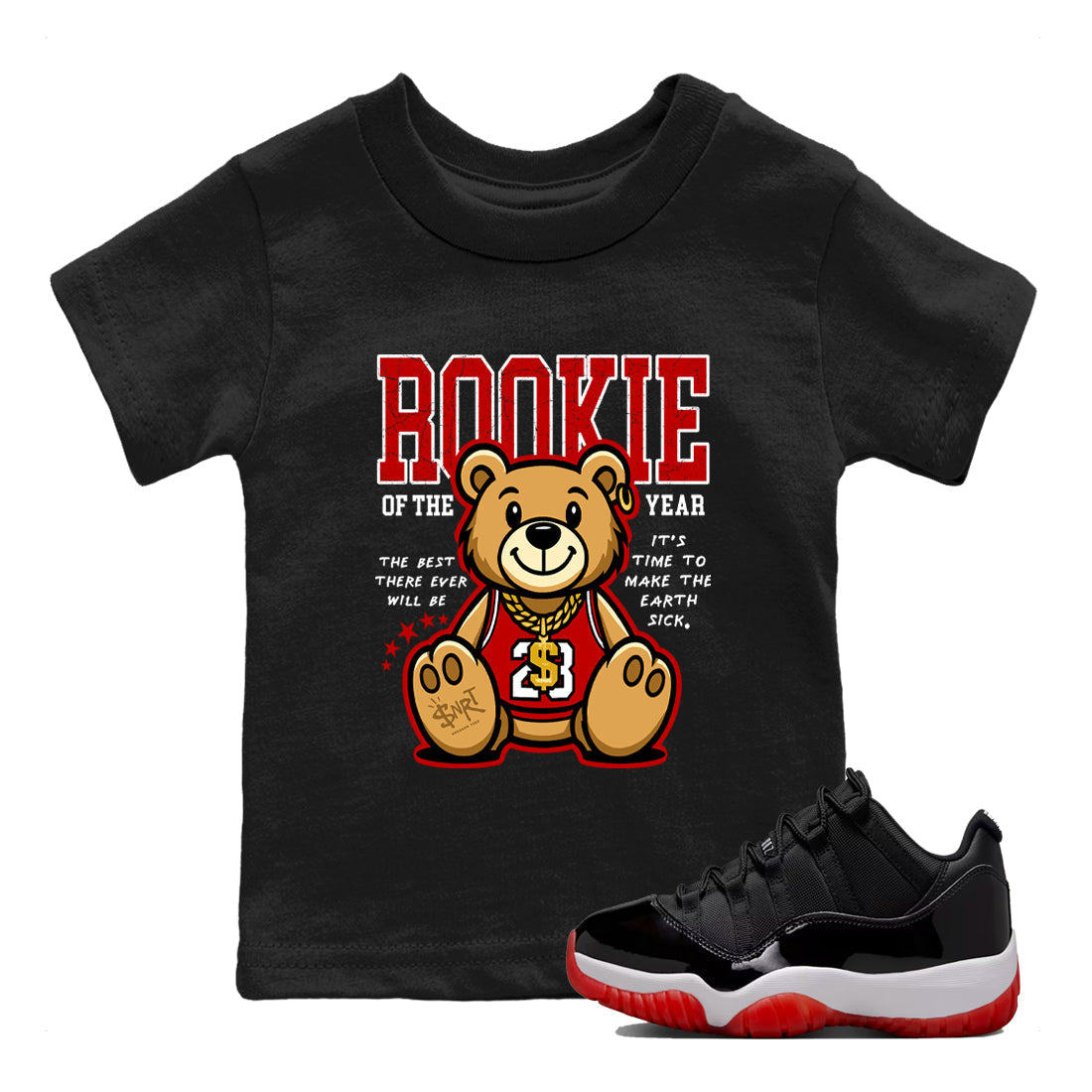 Rookie Of The Year snkmatch Tees Kids - Air Jordan 11 Bred
