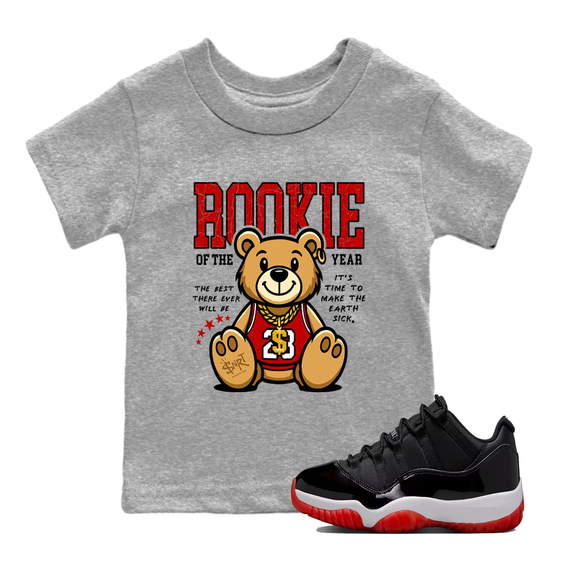 Rookie Of The Year snkmatch Tees Kids - Air Jordan 11 Bred
