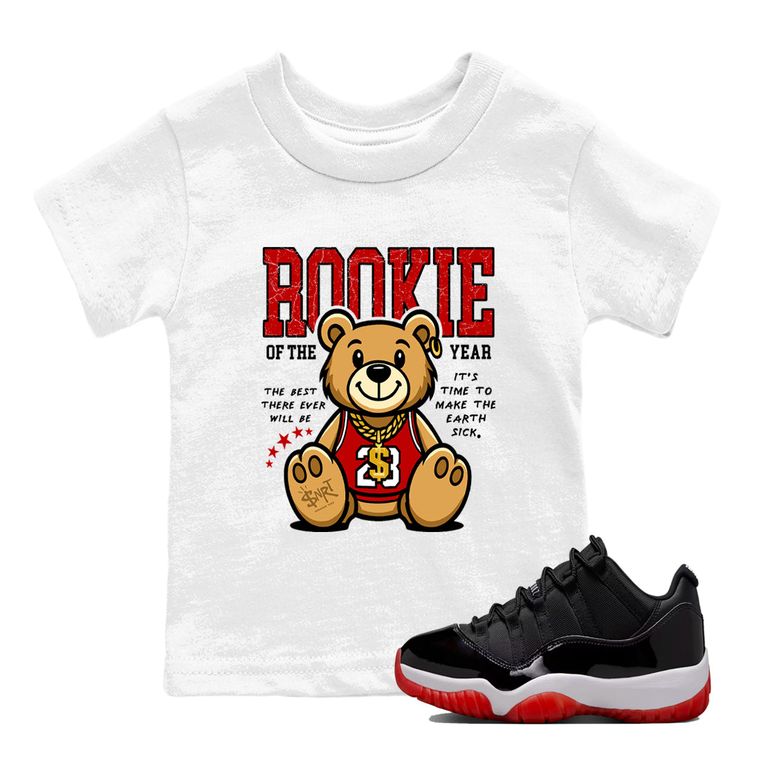 Rookie Of The Year snkmatch Tees Kids - Air Jordan 11 Bred