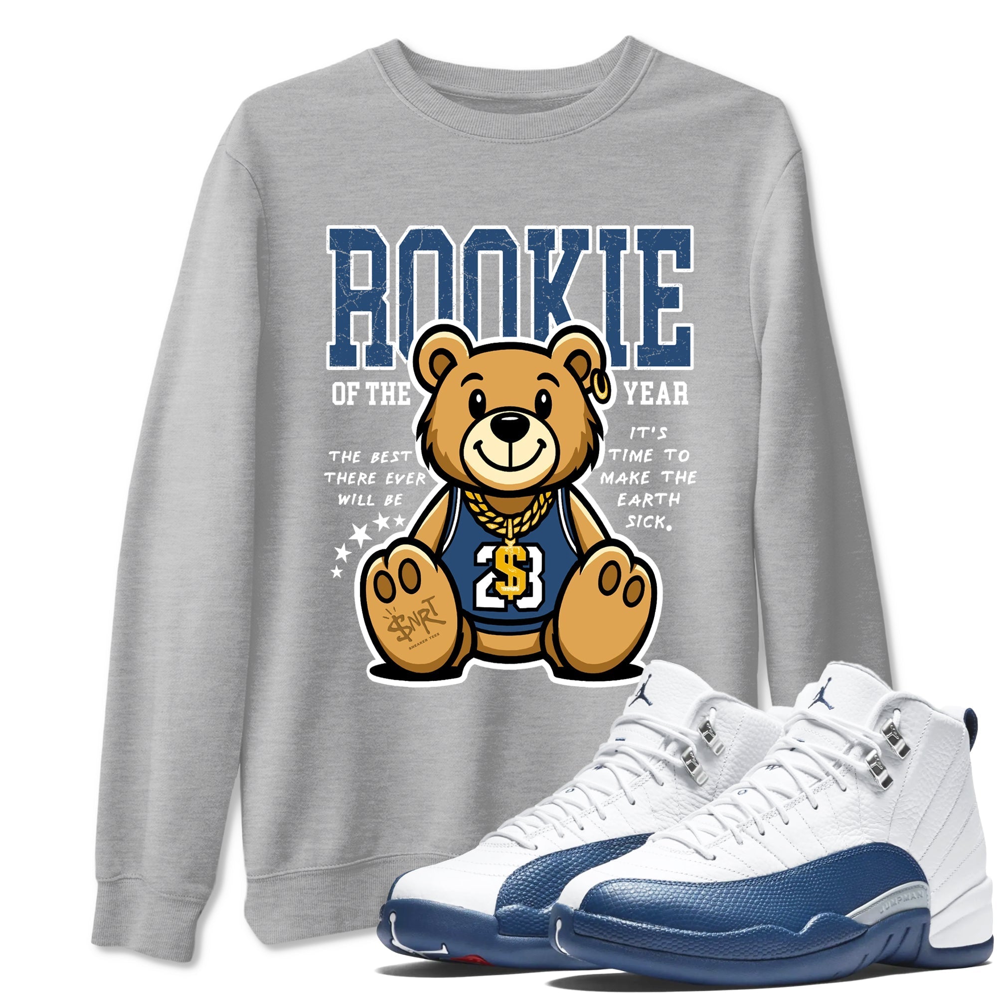 Rookie Of The Year snkmatch Tees - Air Jordan 12 French Blue