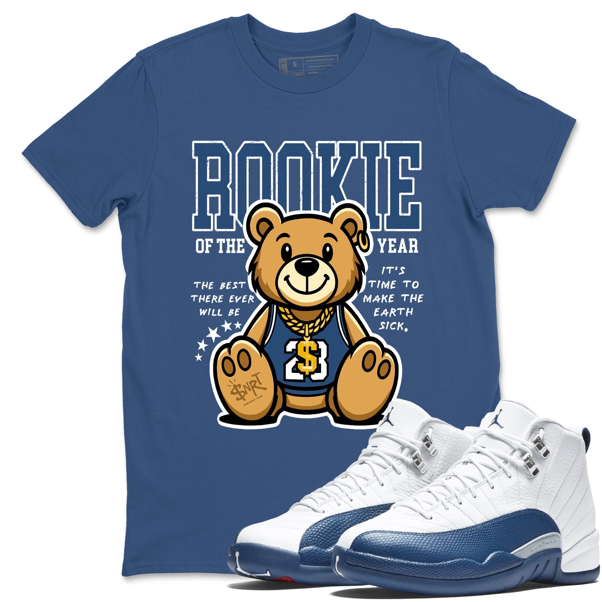 Rookie Of The Year snkmatch Tees - Air Jordan 12 French Blue