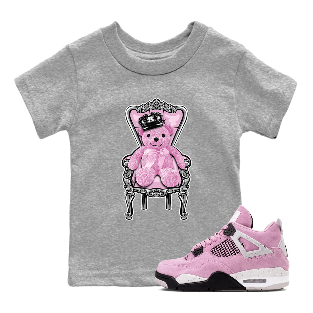 Royal Bear snkmatch Tees Kids - Air Jordan 4 Orchid