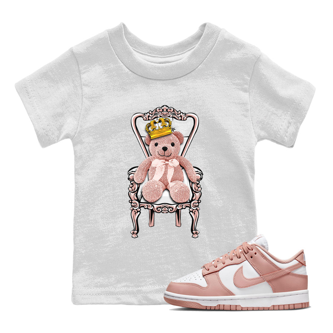 Royal Bear snkmatch Tee Kids - Dunk Rose Whisper