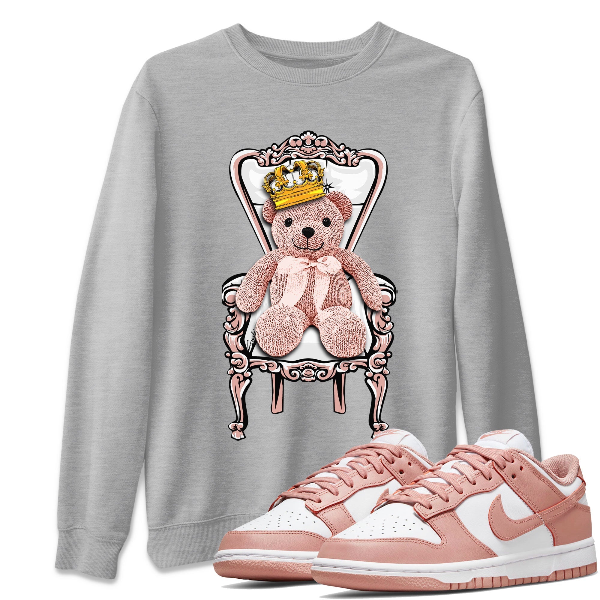 Royal Bear snkmatch Tee - Dunk Rose Whisper
