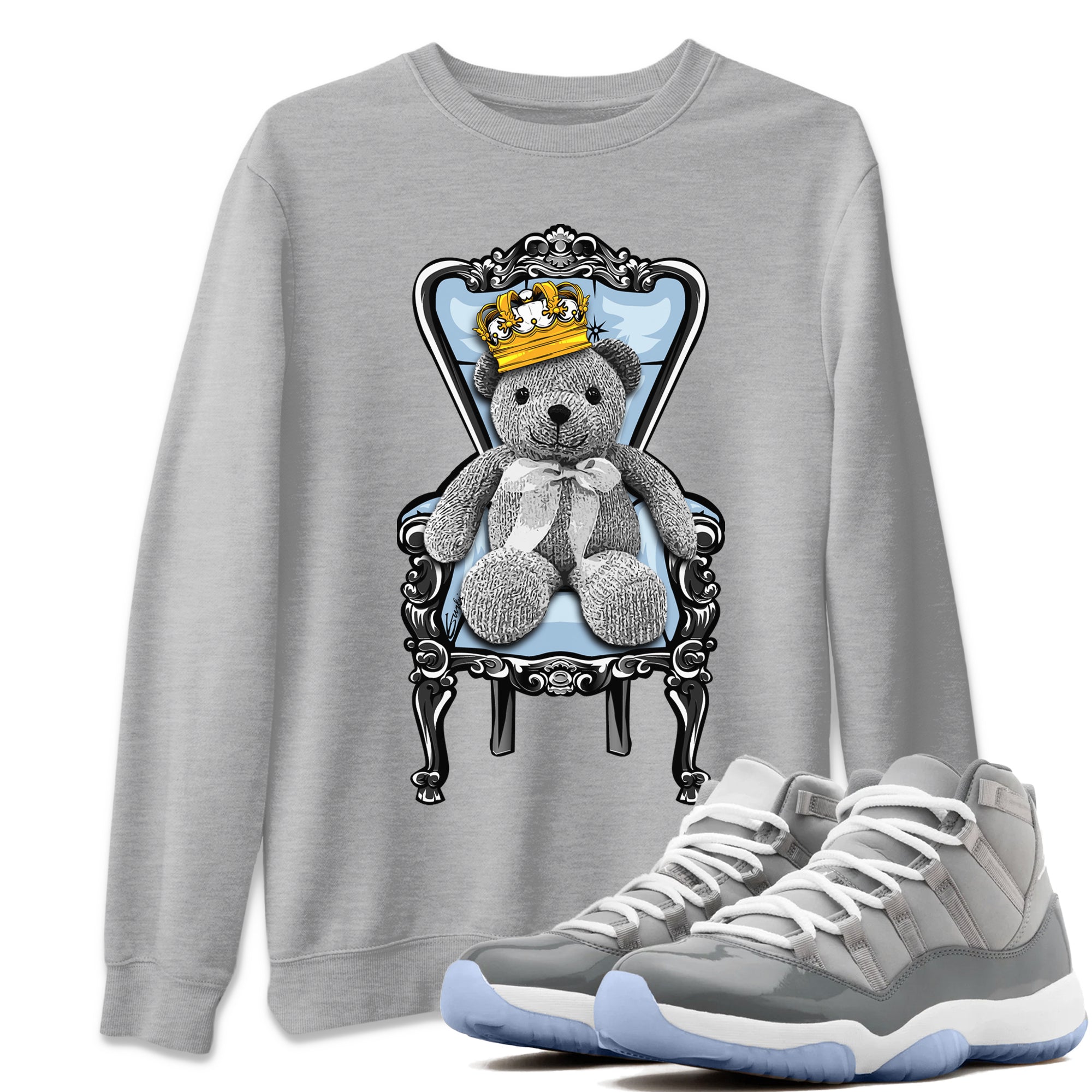 Royal Bear Unisex Tops - Air Jordan 11 Cool Grey