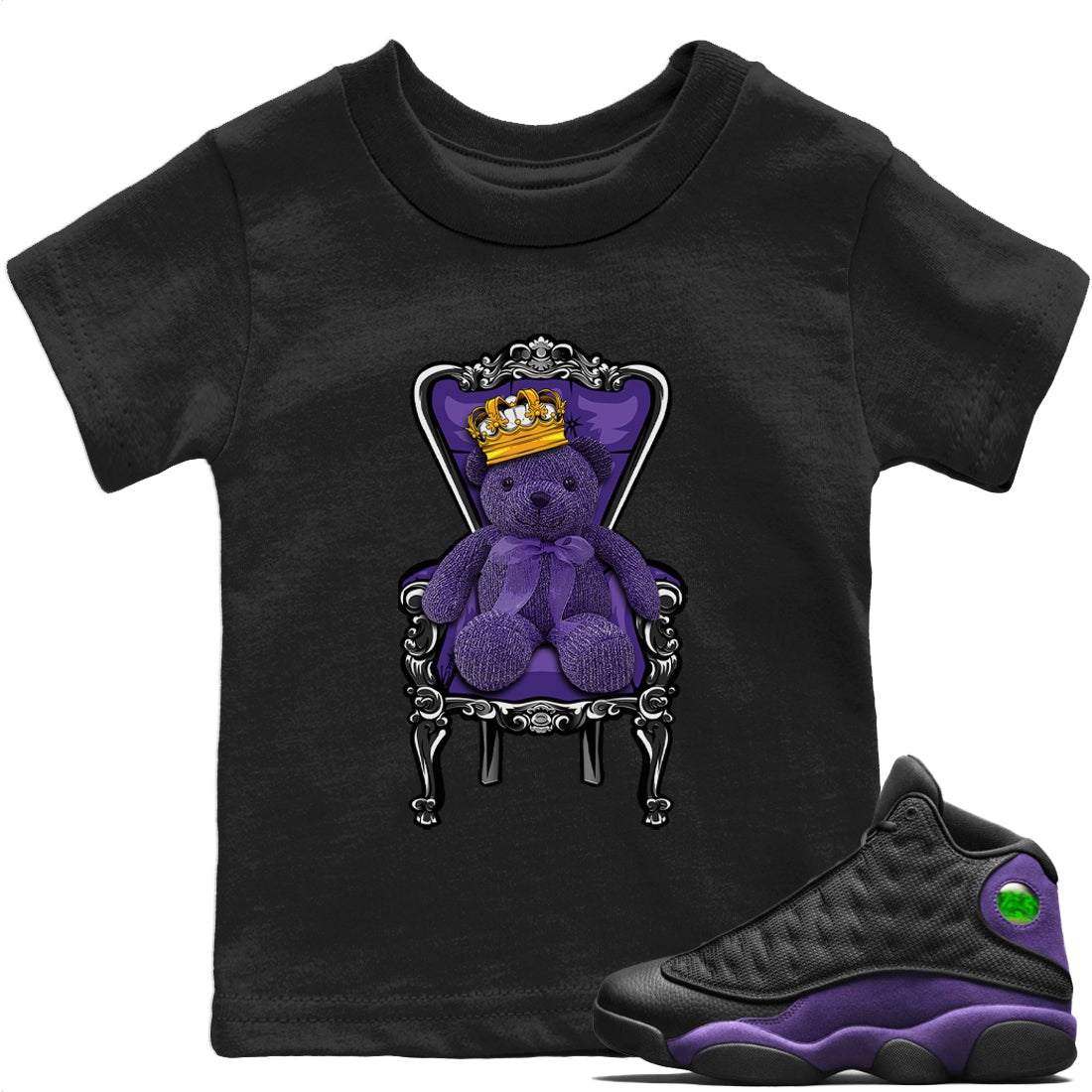 Royal Bear Kids Tops - Air Jordan 13 Court Purple