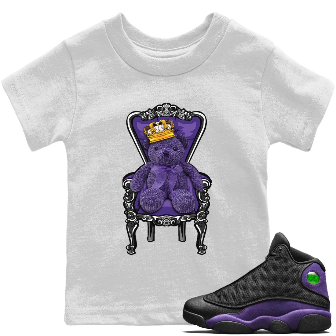Royal Bear Kids Tops - Air Jordan 13 Court Purple