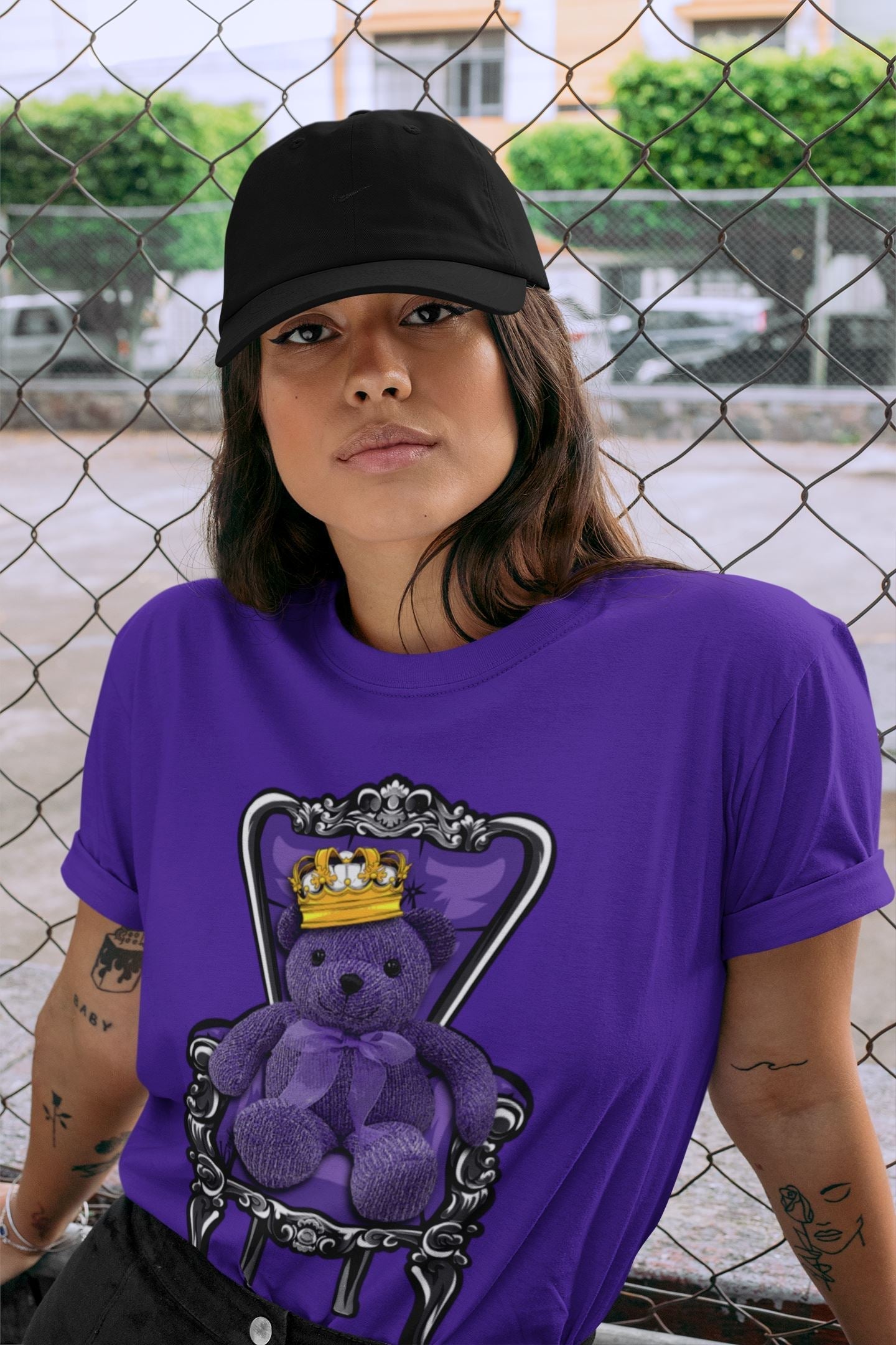 Royal Bear Unisex Tops - Air Jordan 13 Court Purple