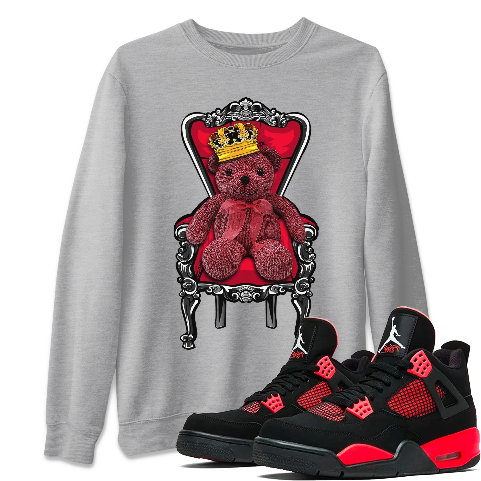 Royal Bear Unisex Tops - Air Jordan 4 Red Thunder