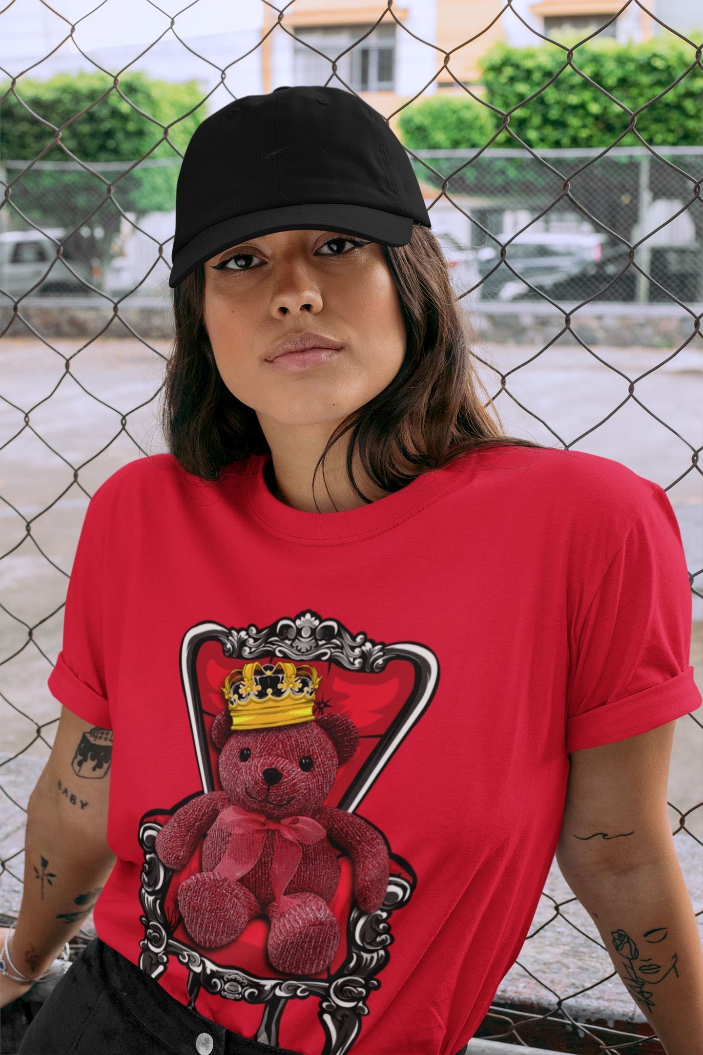 Royal Bear Unisex Tops - Air Jordan 4 Red Thunder
