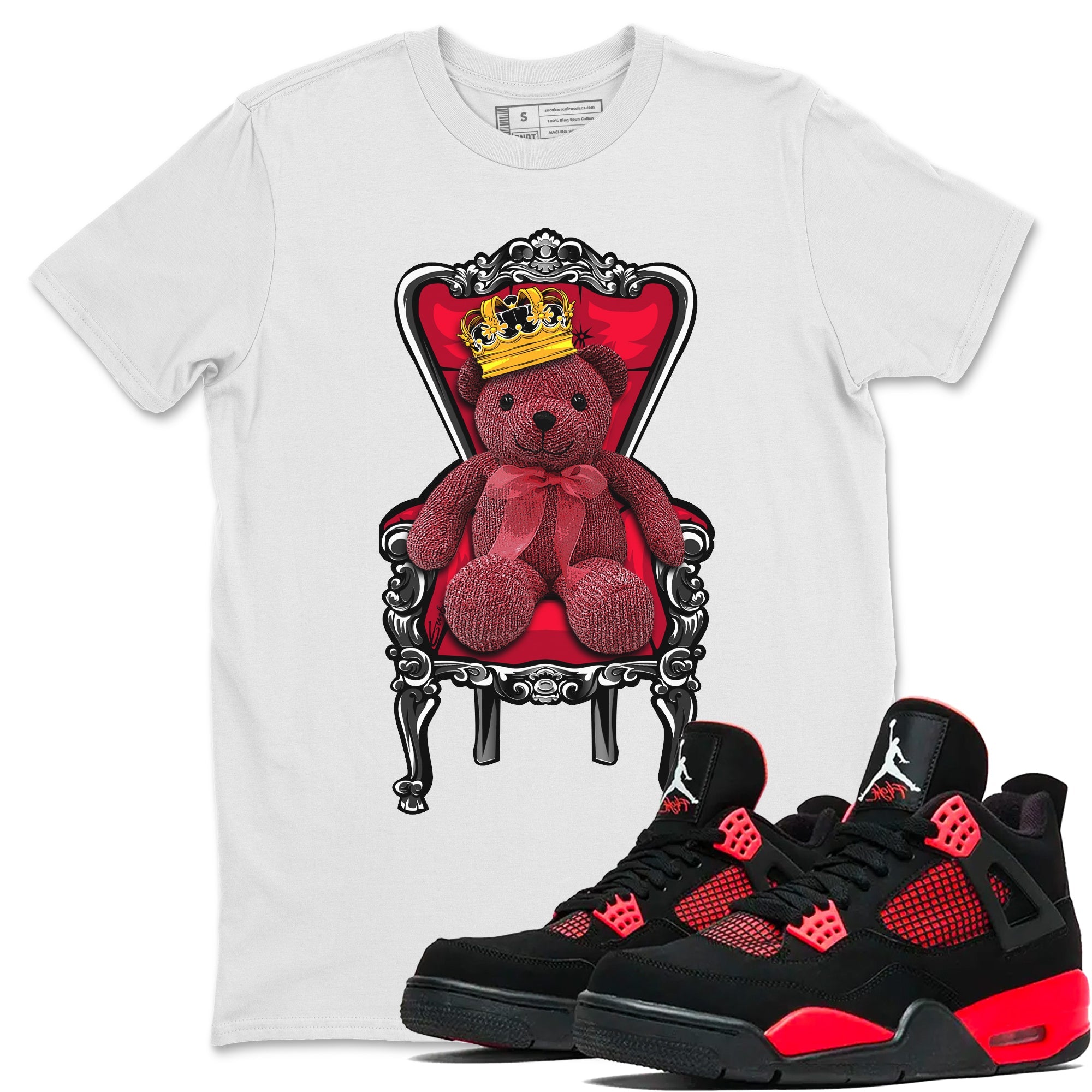 Royal Bear Unisex Tops - Air Jordan 4 Red Thunder
