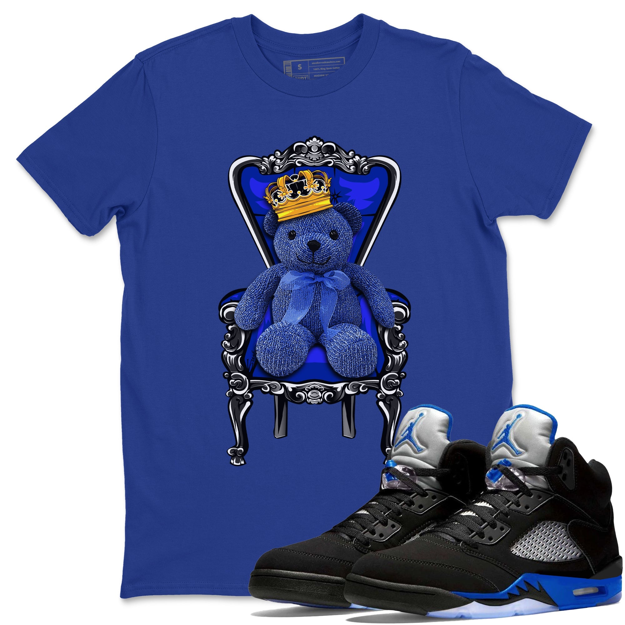 Royal Bear Unisex Tops - Air Jordan 5 Racer Blue