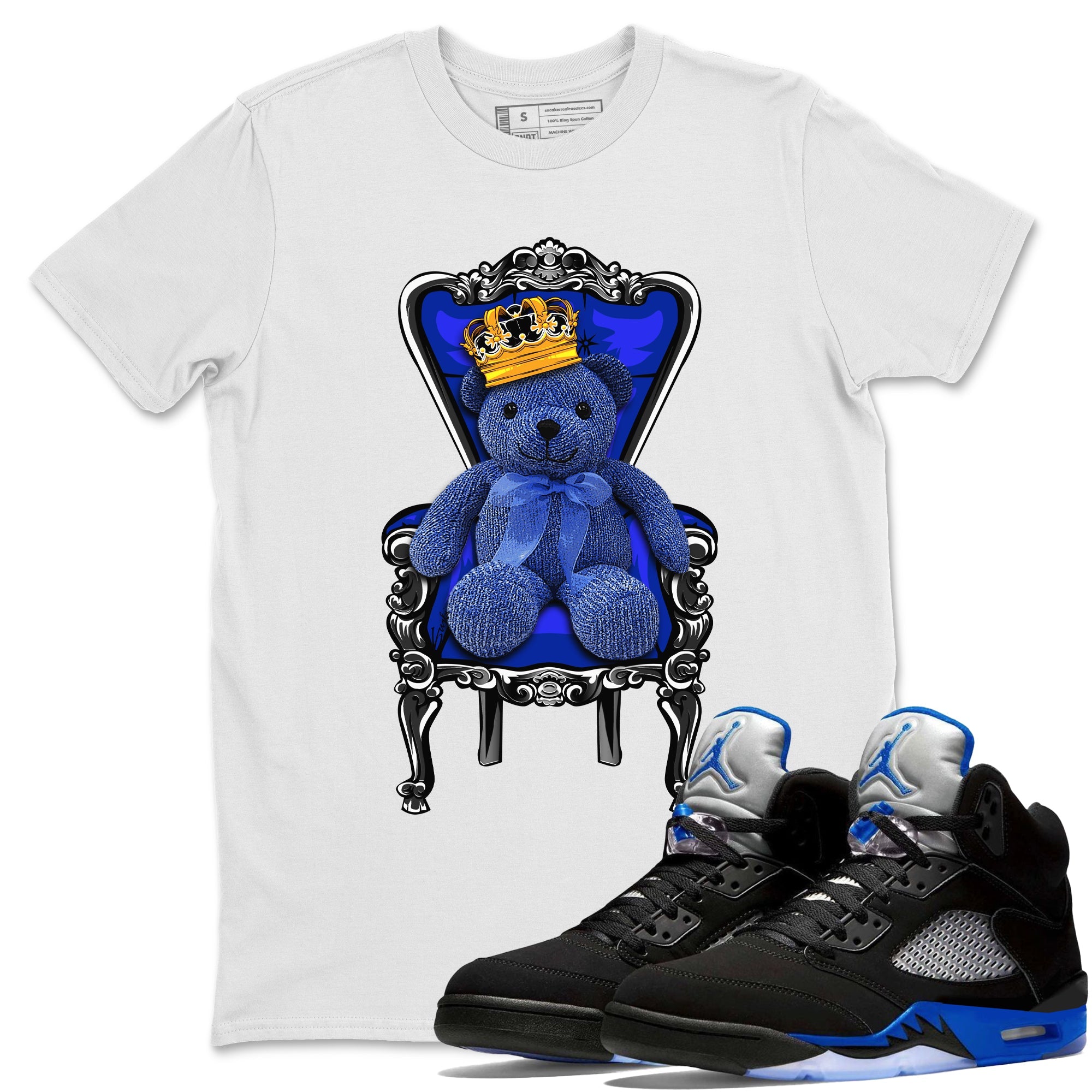 Royal Bear Unisex Tops - Air Jordan 5 Racer Blue