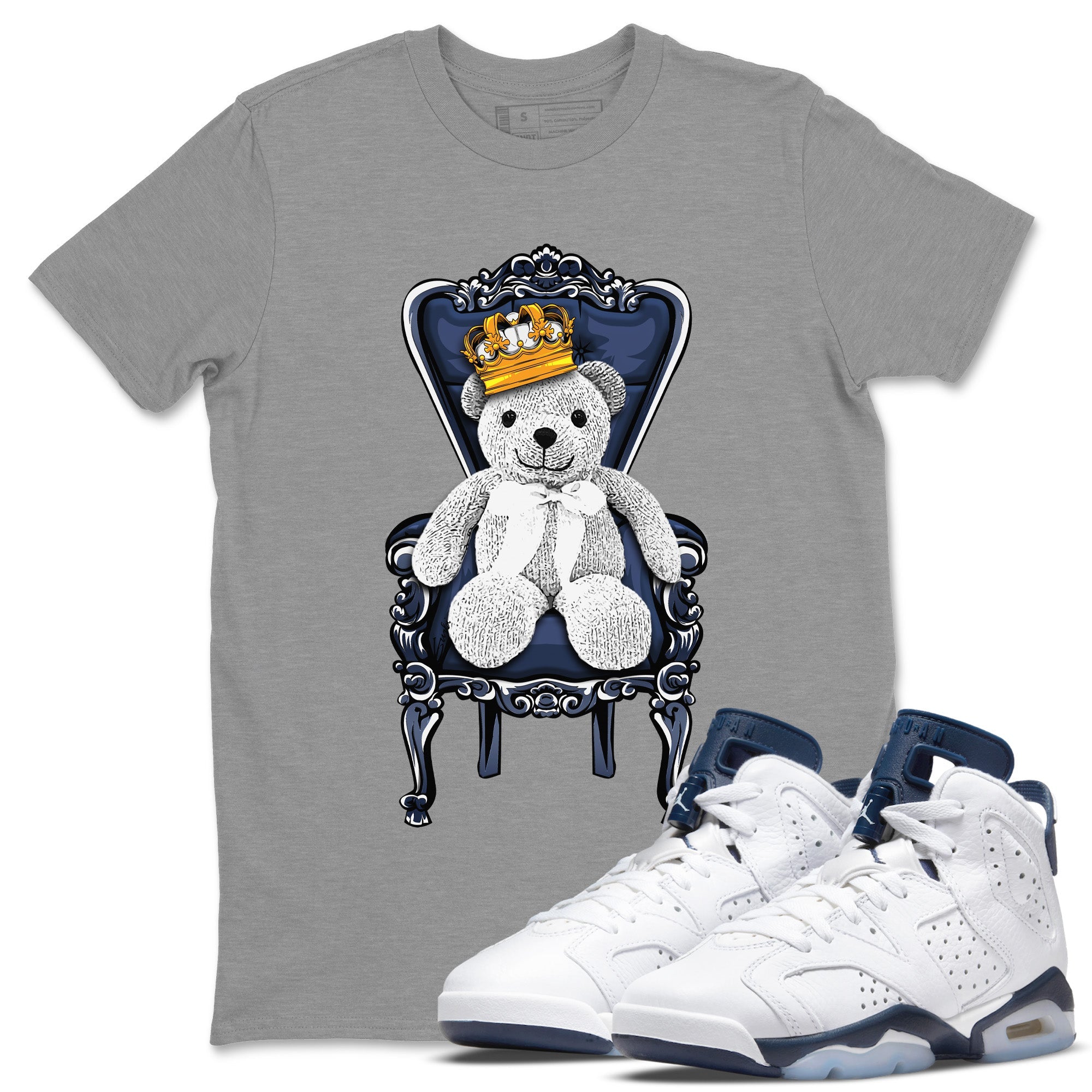Royal Bear Unisex Tops - Air Jordan 6 Midnight Navy