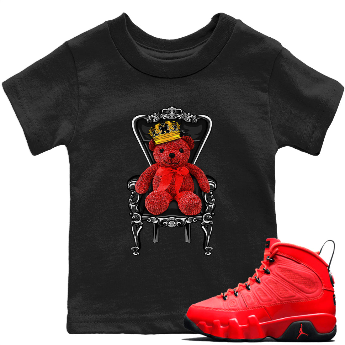 Royal Bear Kids Tops - Air Jordan 9 Chile Red