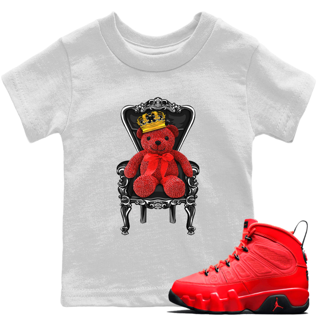 Royal Bear Kids Tops - Air Jordan 9 Chile Red