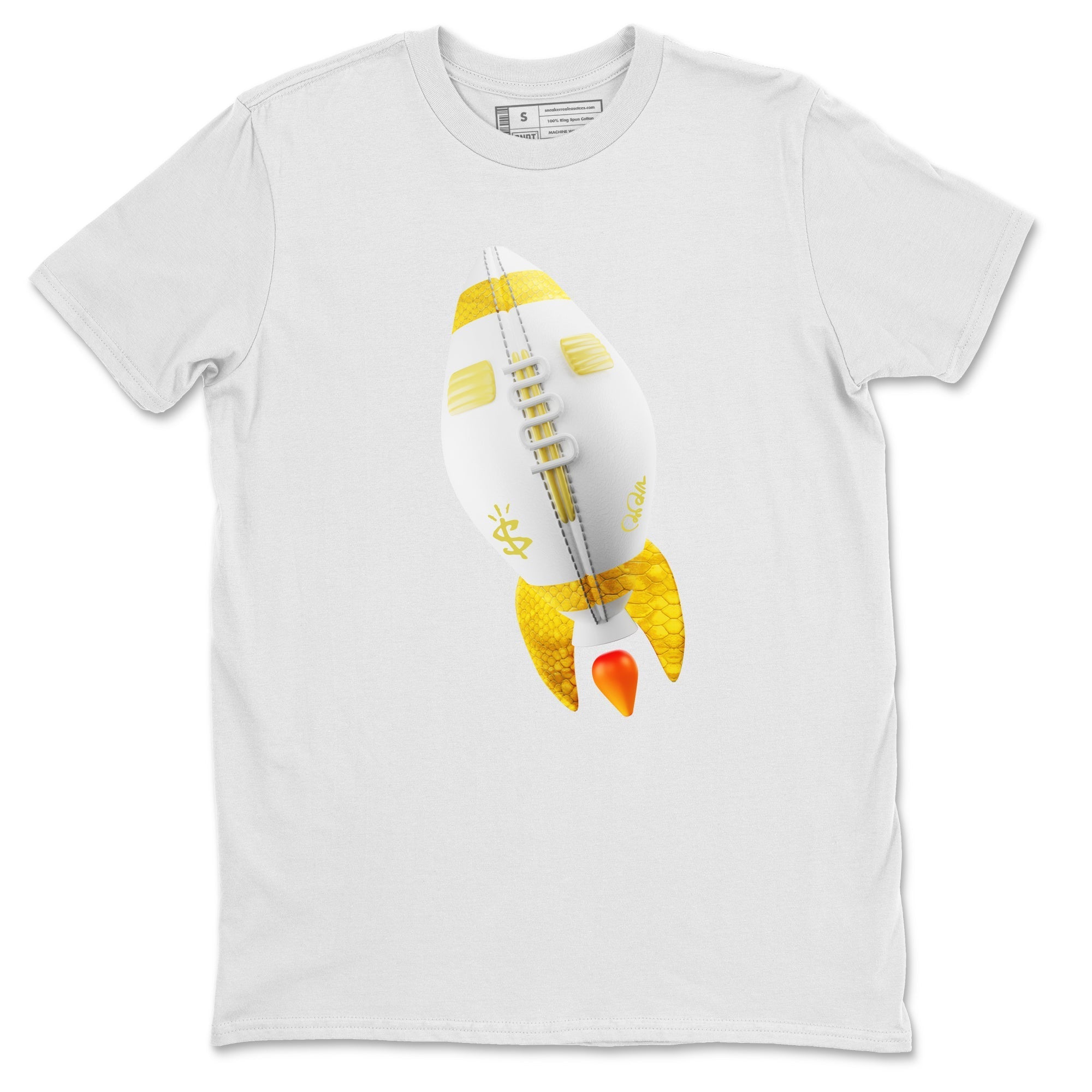 Rugby Rocket Unisex Tops - Air Jordan 11 Yellow Python