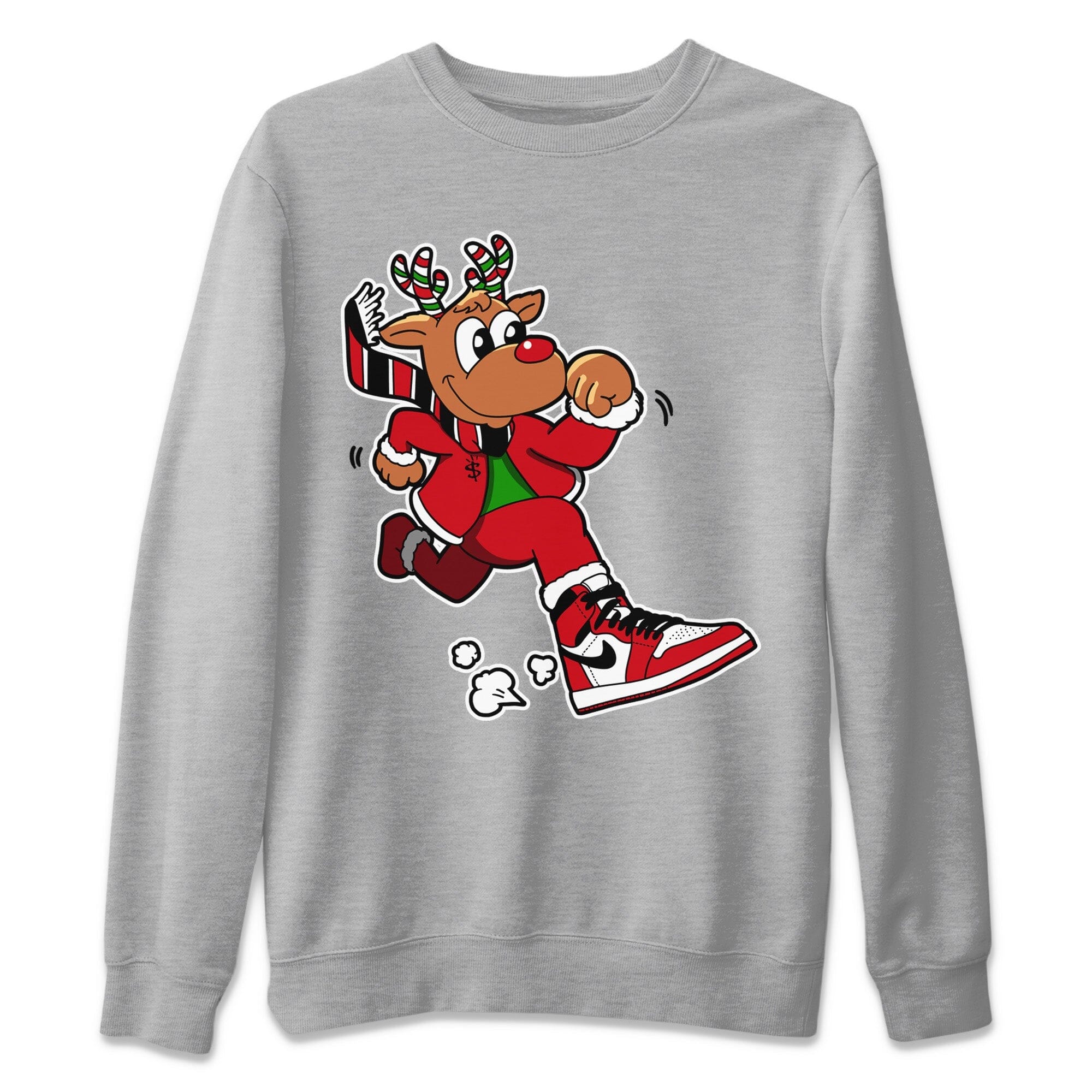 Running Reindeer Unisex Tops - Air Jordan 1 Lost & Found