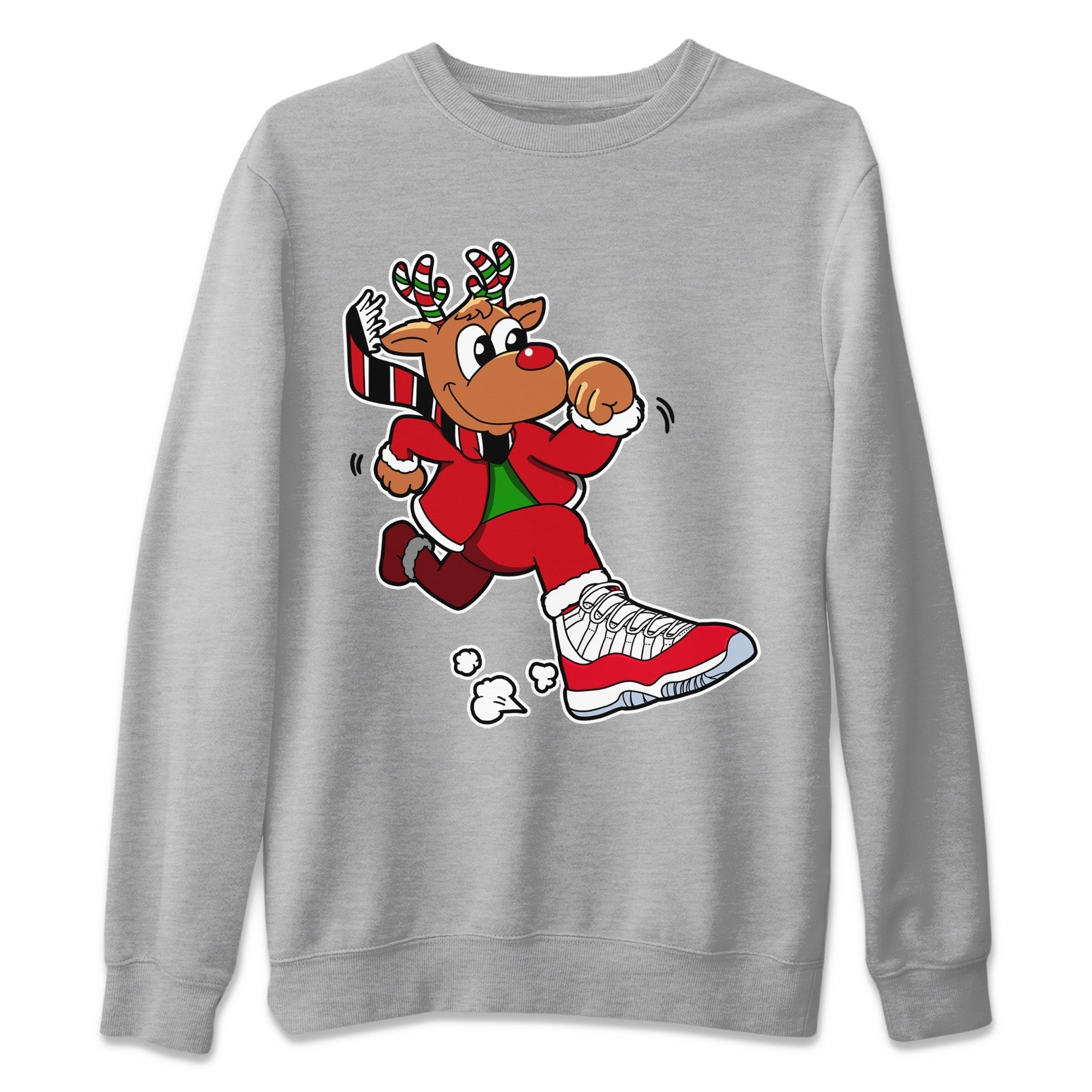 Running Reindeer Unisex Tops - Air Jordan 11 Cherry