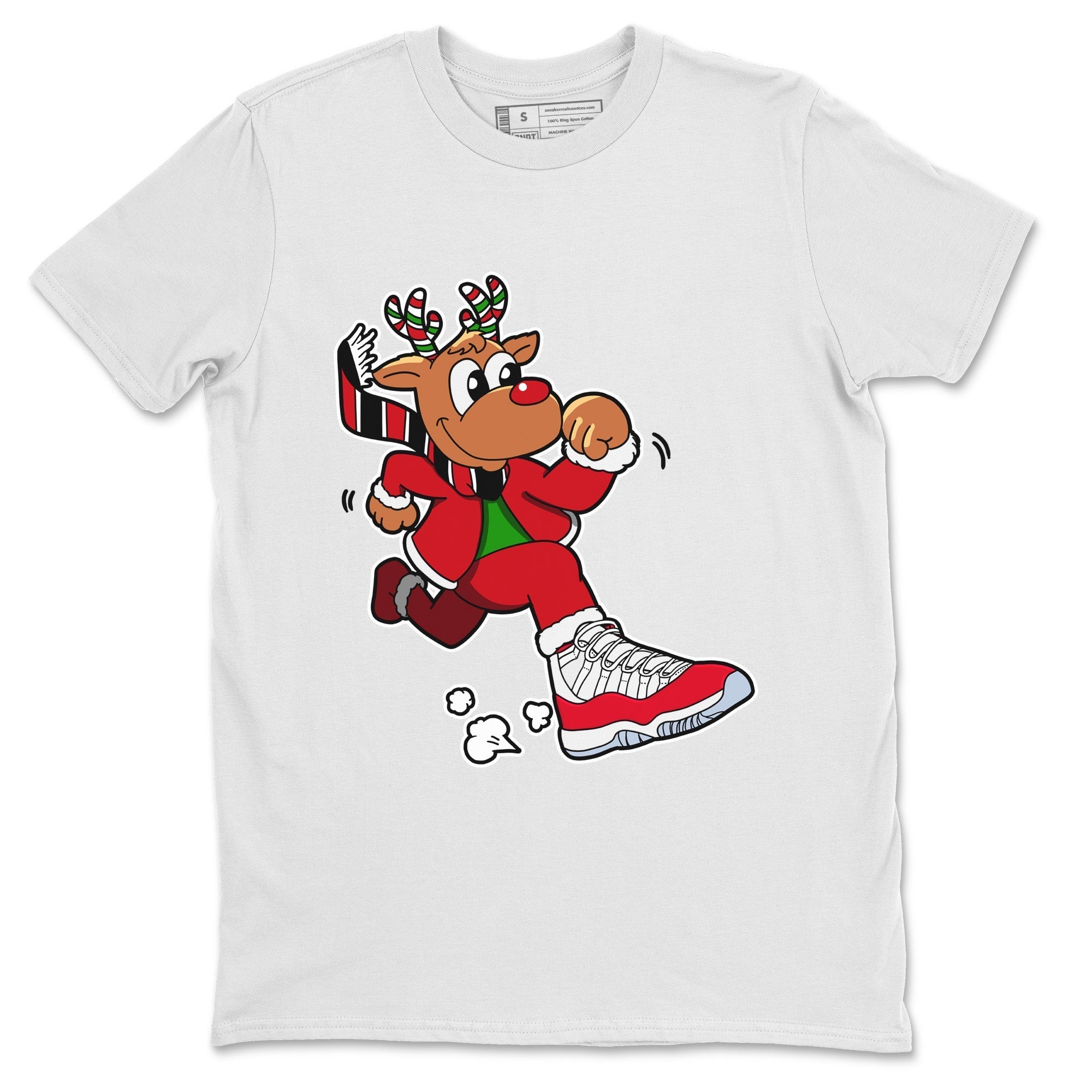Running Reindeer Unisex Tops - Air Jordan 11 Cherry
