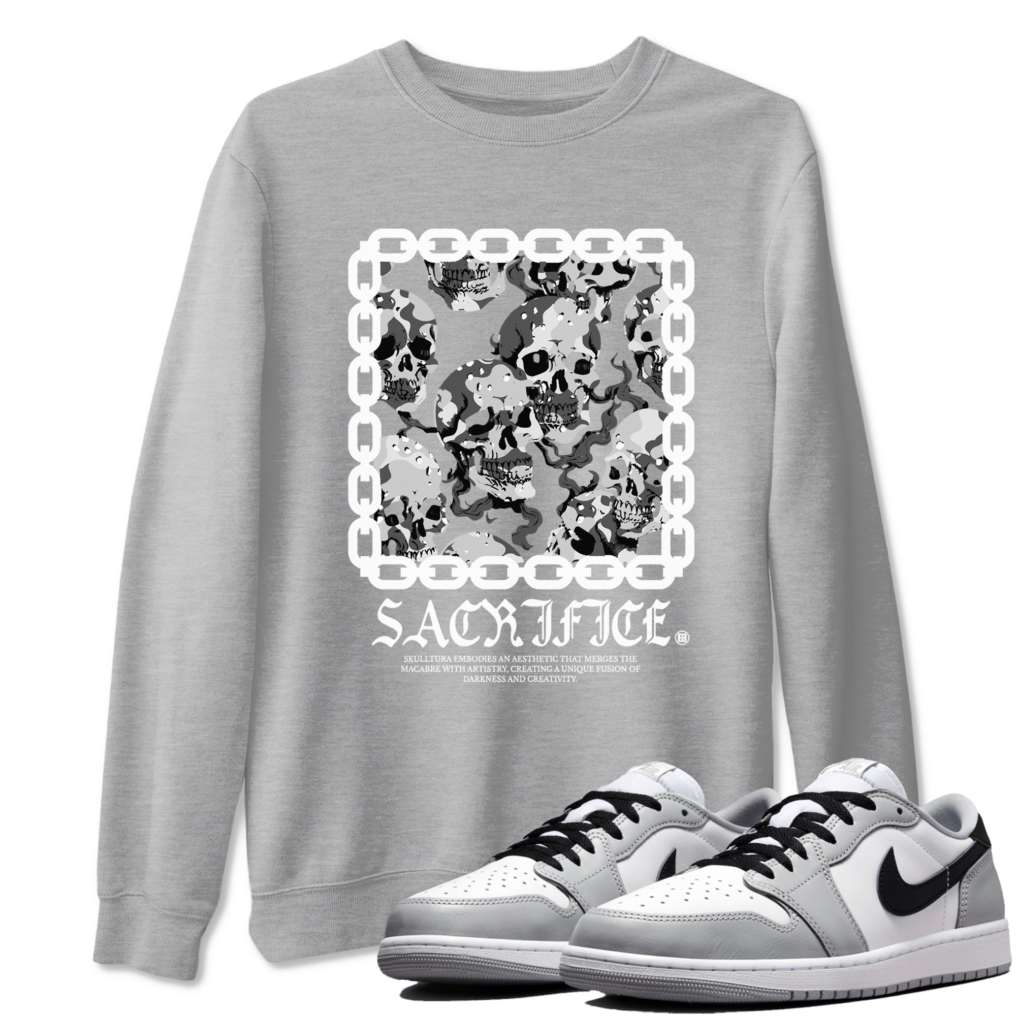 Sacrifice snkmatch Tees - Air Jordan 1 Wolf Grey