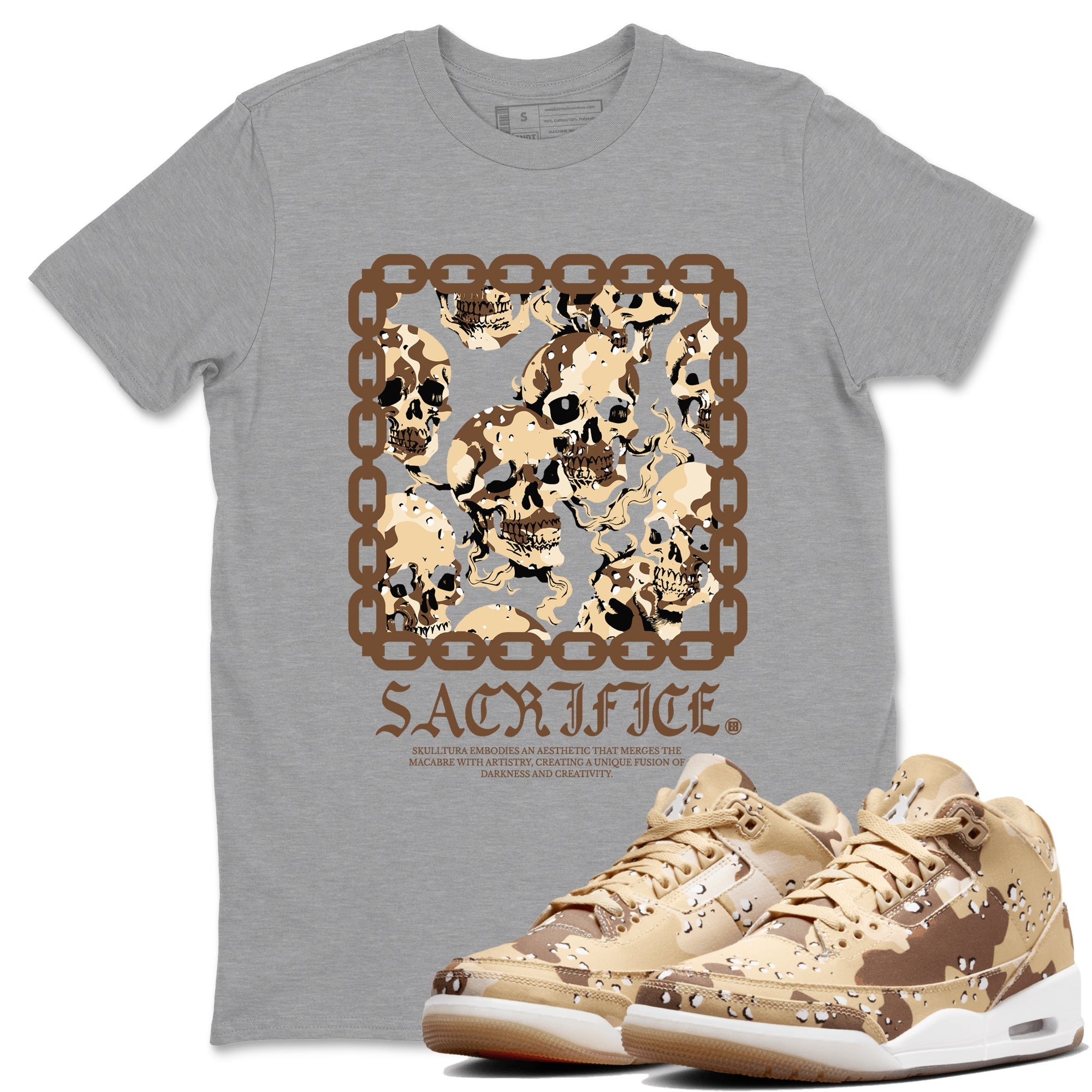 Sacrifice snkmatch Tees - Air Jordan 3 Desert Camo
